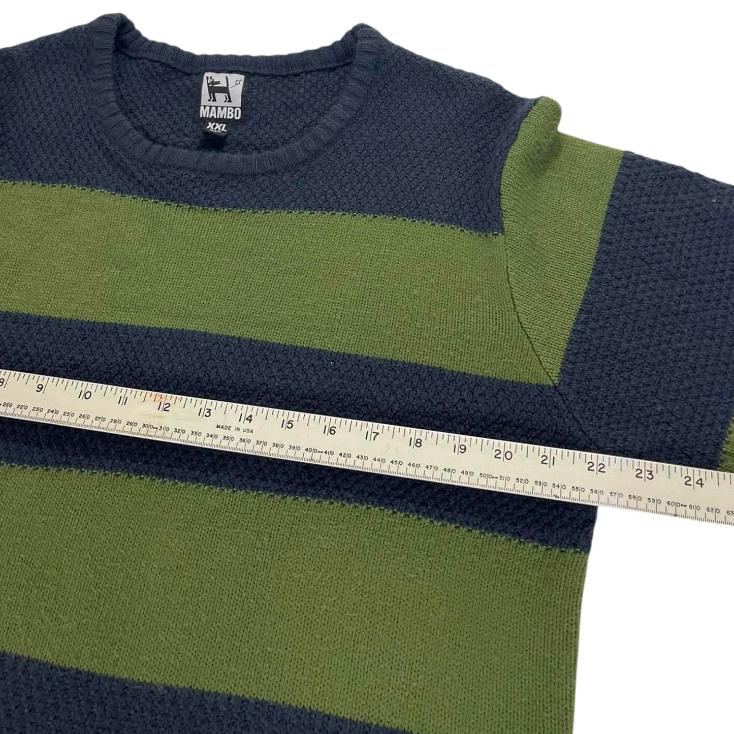 MAMBO GREEN STRIPED SWEATER (L-XL)