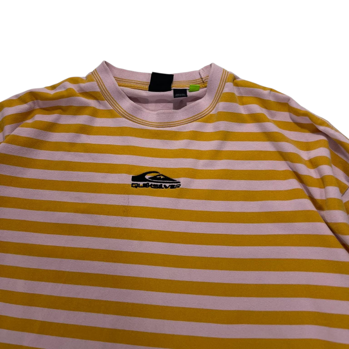 QUIKSILVER YELLOW STRIPED CREWNECK (L)