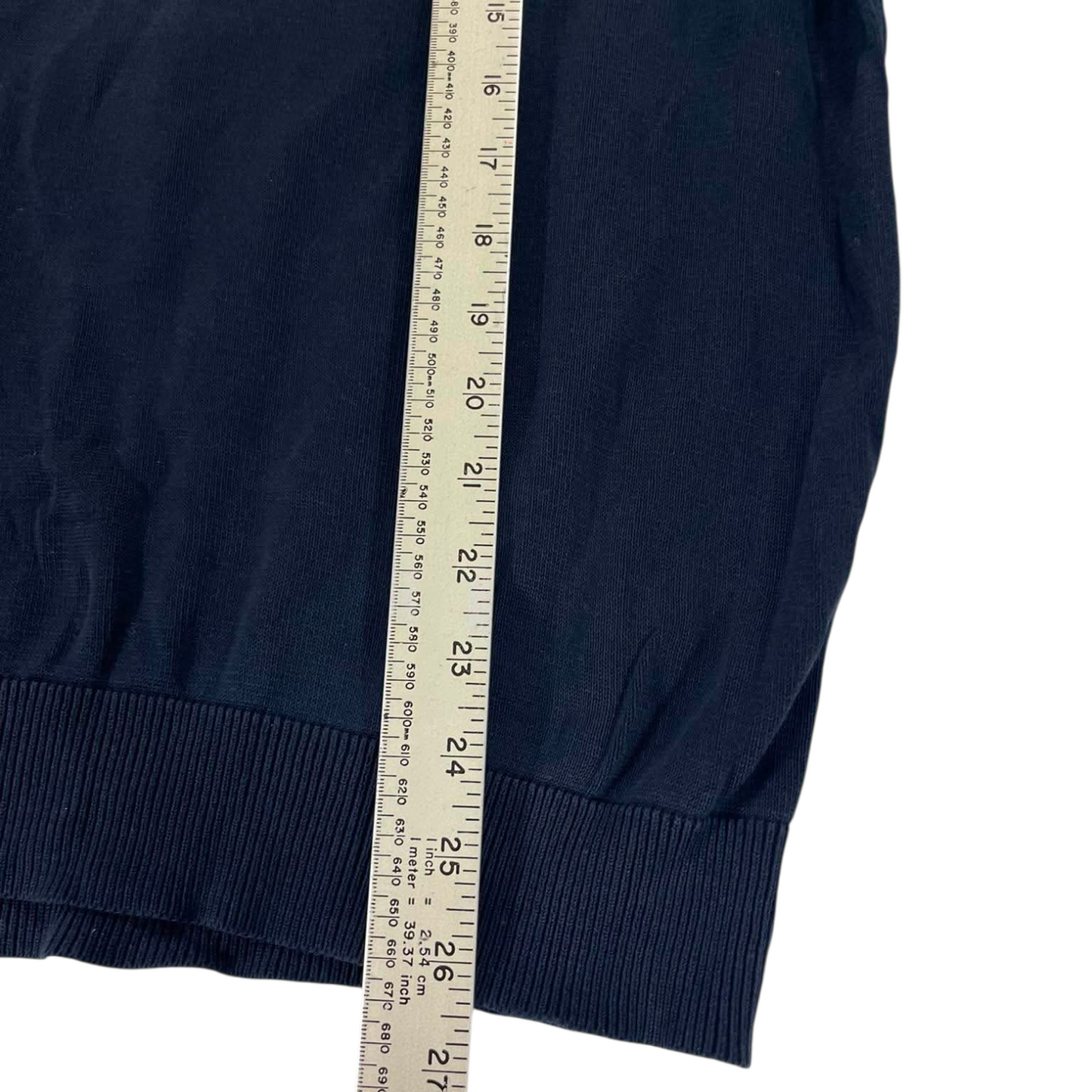 100% COTTON POLO RALPH LAUREN NAVY CREWNECK (BEST FIT M)