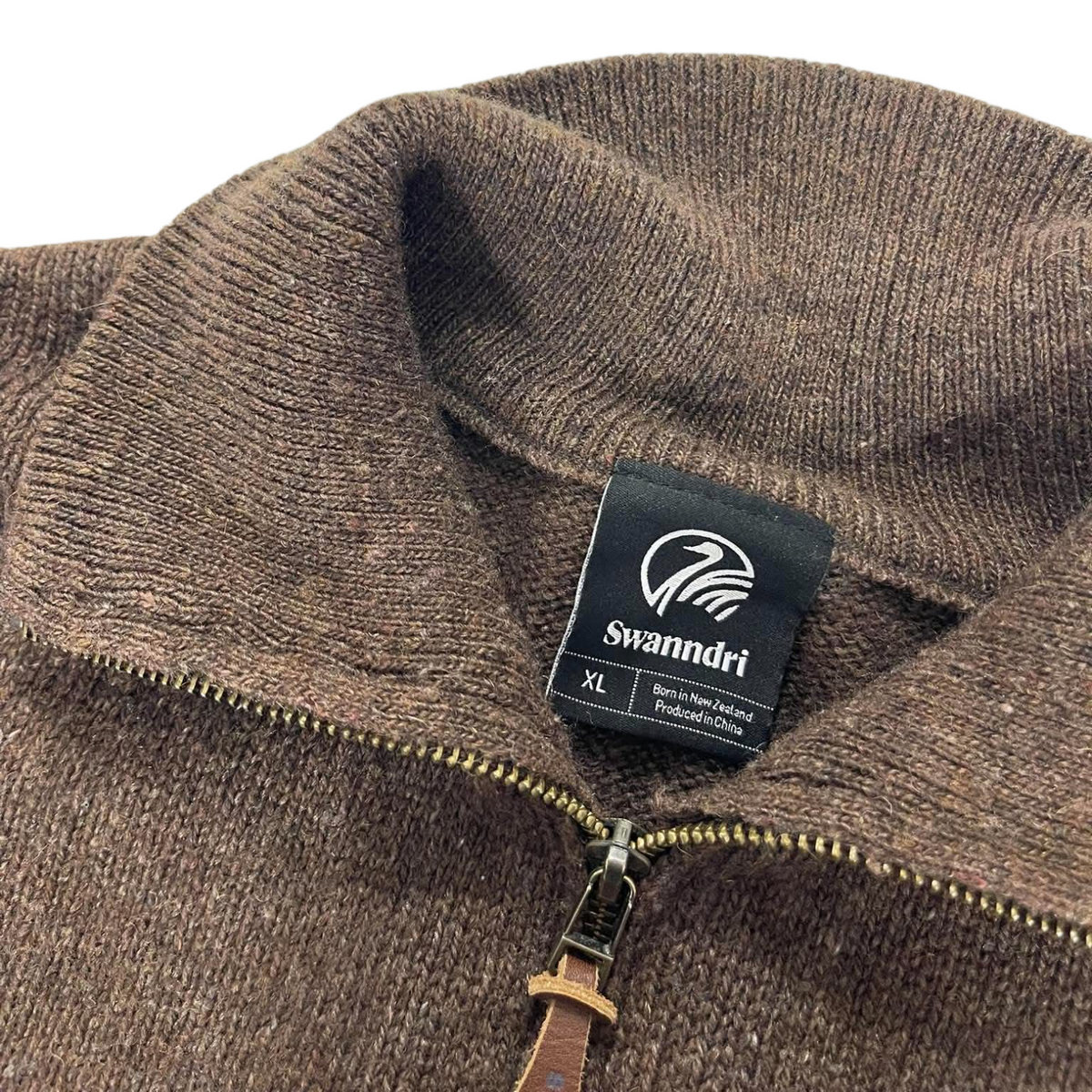 SWANNDRI BROWN QUARTER ZIP (BEST FIT LARGE)