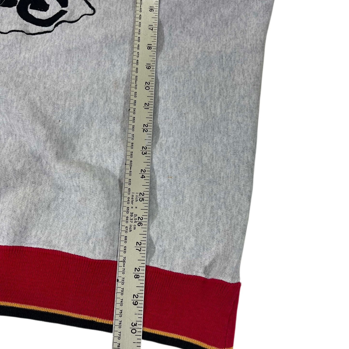 VINTAGE EMBROIDERED SPELLOUT NFL KANSAS CITY CHIEFS GRAY CREWNECK (XL)