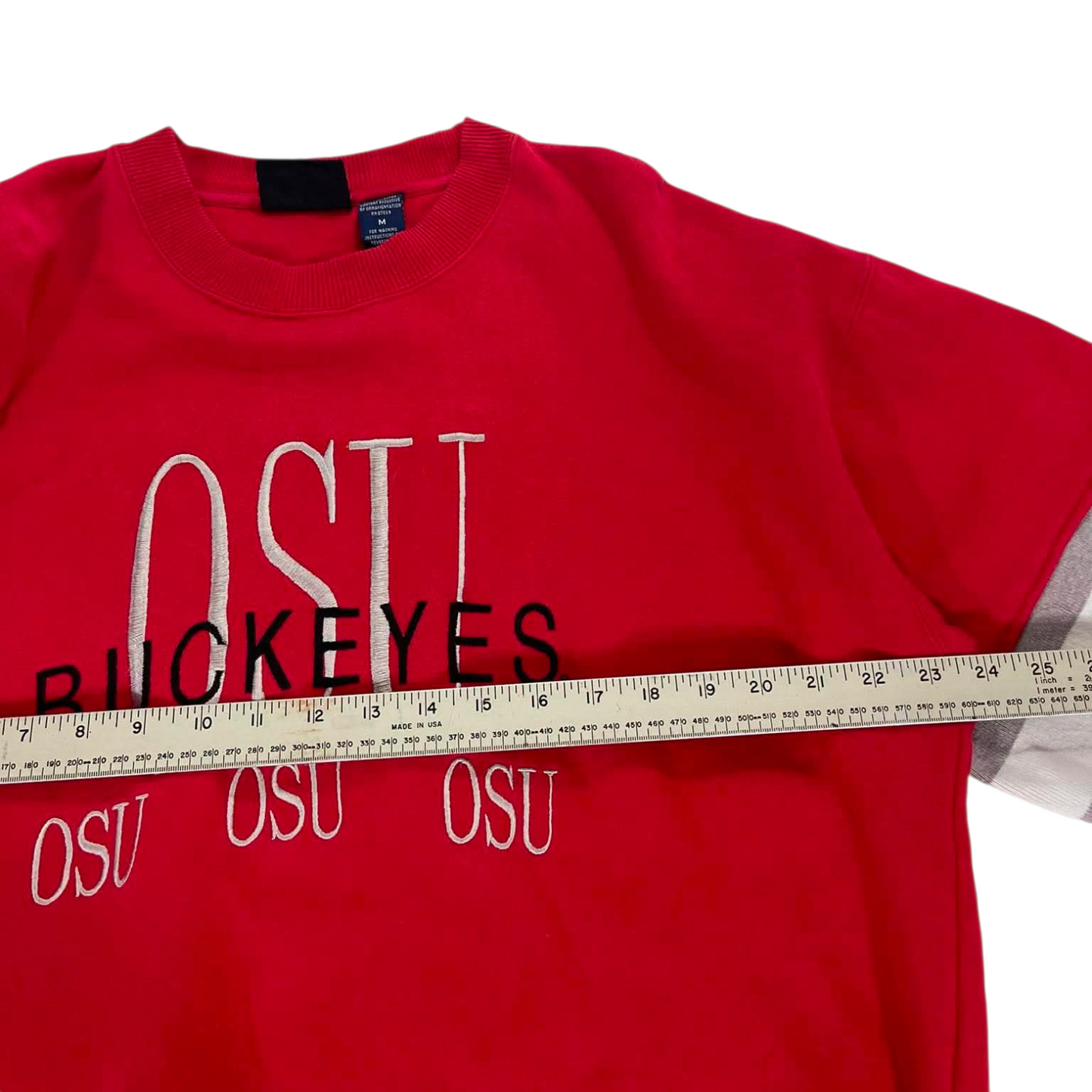VINTAGE OHIO STATE BUCKEYES RED CREWNECK SWEATSHIRT (L)