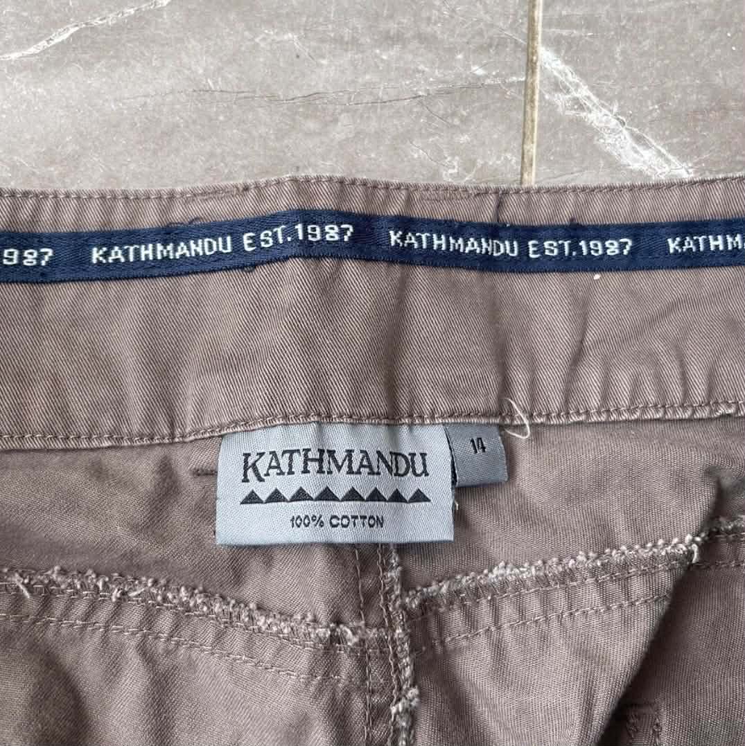 Y2K KATHMANDU BROWN CARGO SHORTS (14)
