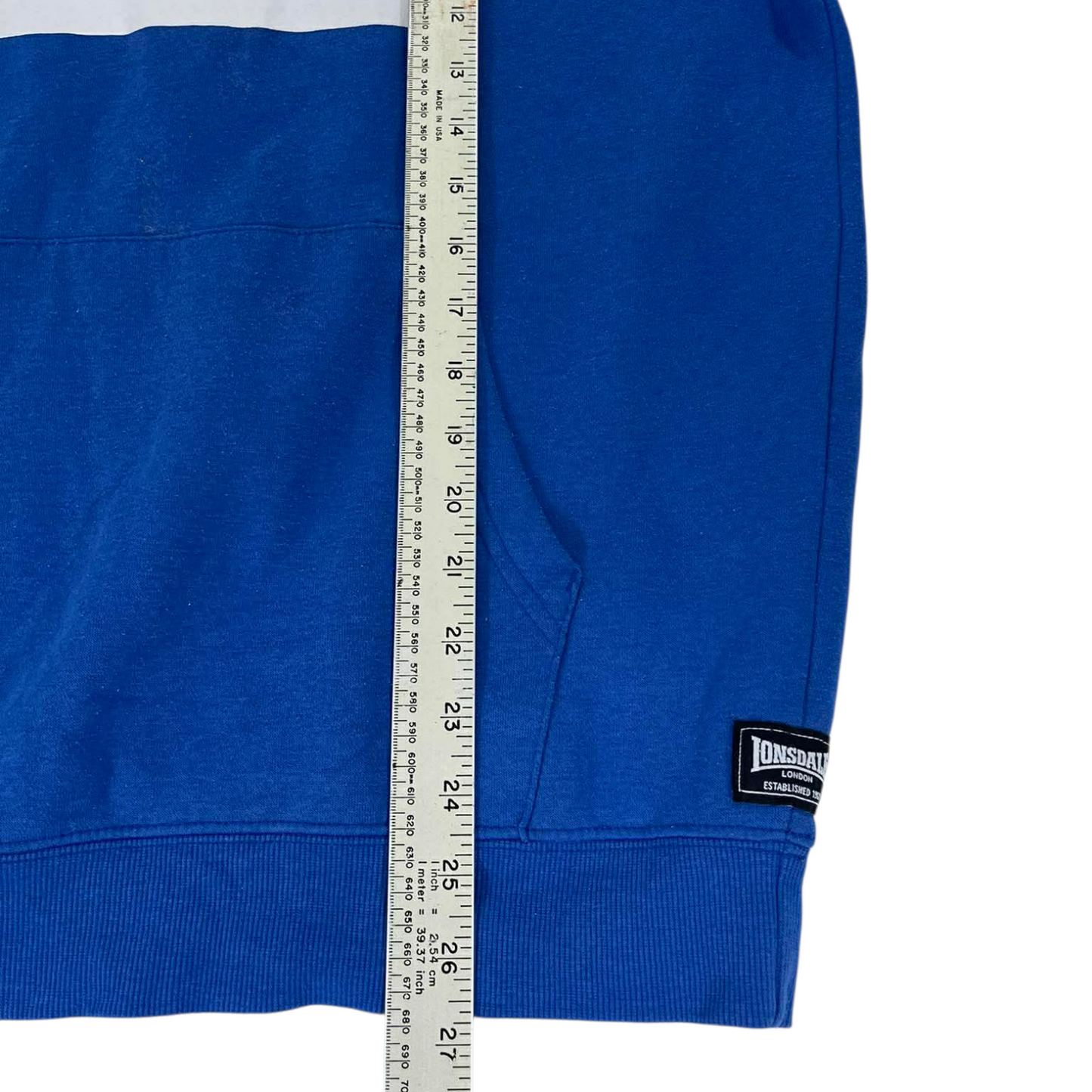 LONSDALE LONDON BLUE HOODIE (L)