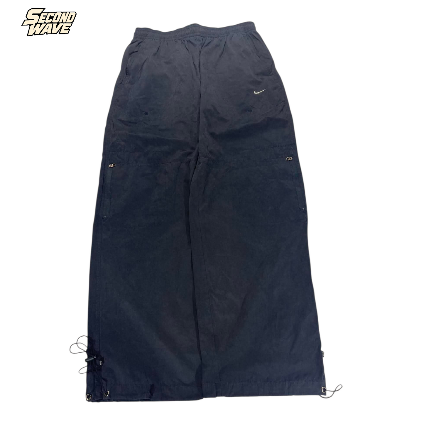 NIKE BLACK BAGGY TRACK PANTS ² (L)