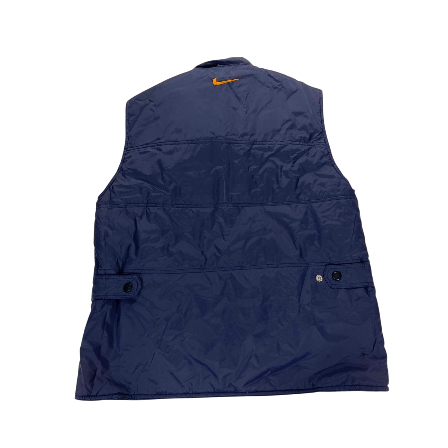 VINTAGE NIKE NAVY BLUE ORANGE VEST (S)