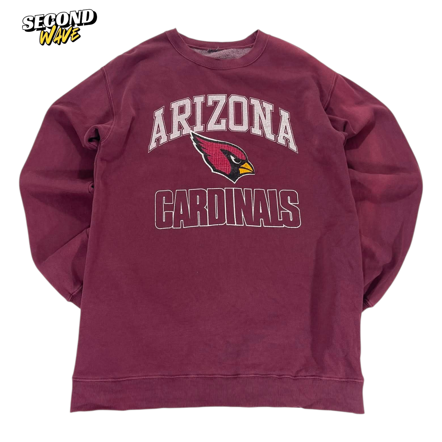 ARIZONA CARDINALS BURGUNDY CREWNECK SWEATSHIRT (M)