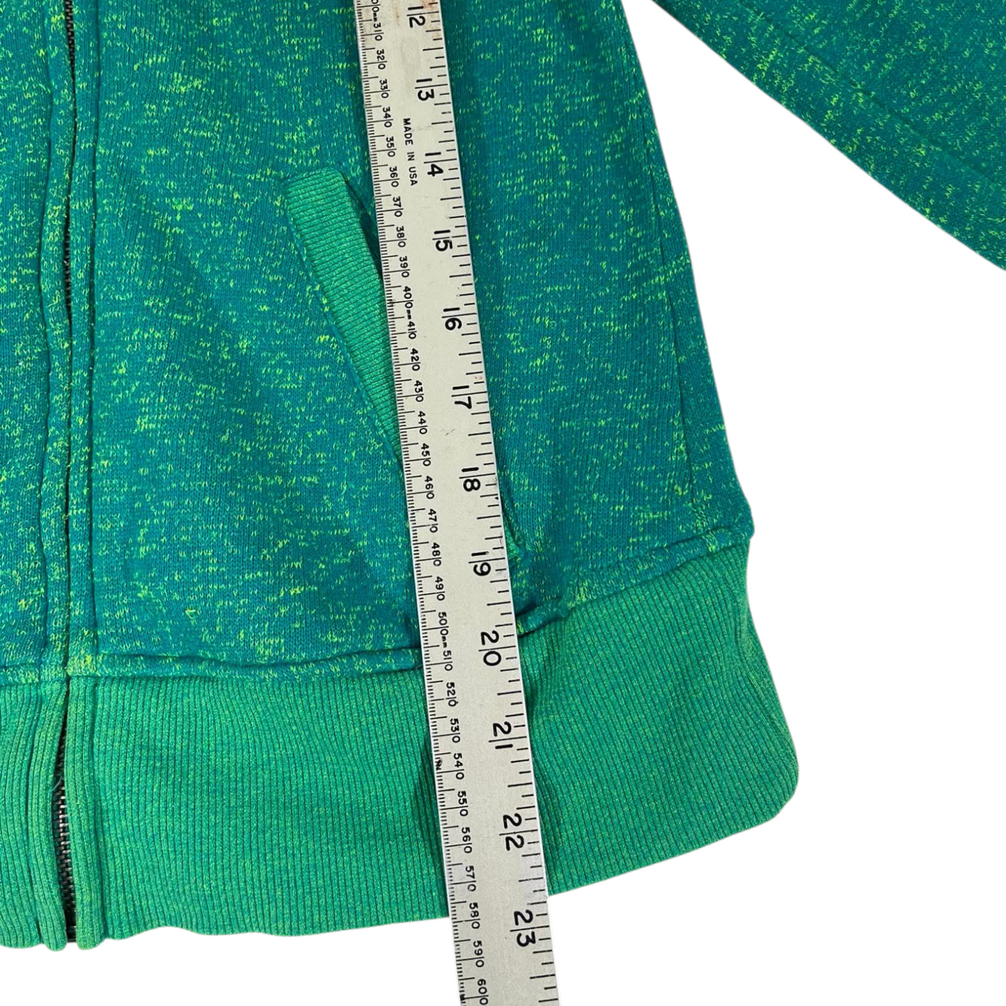 HURLEY GREEN ZIP UP HOODIE (S)