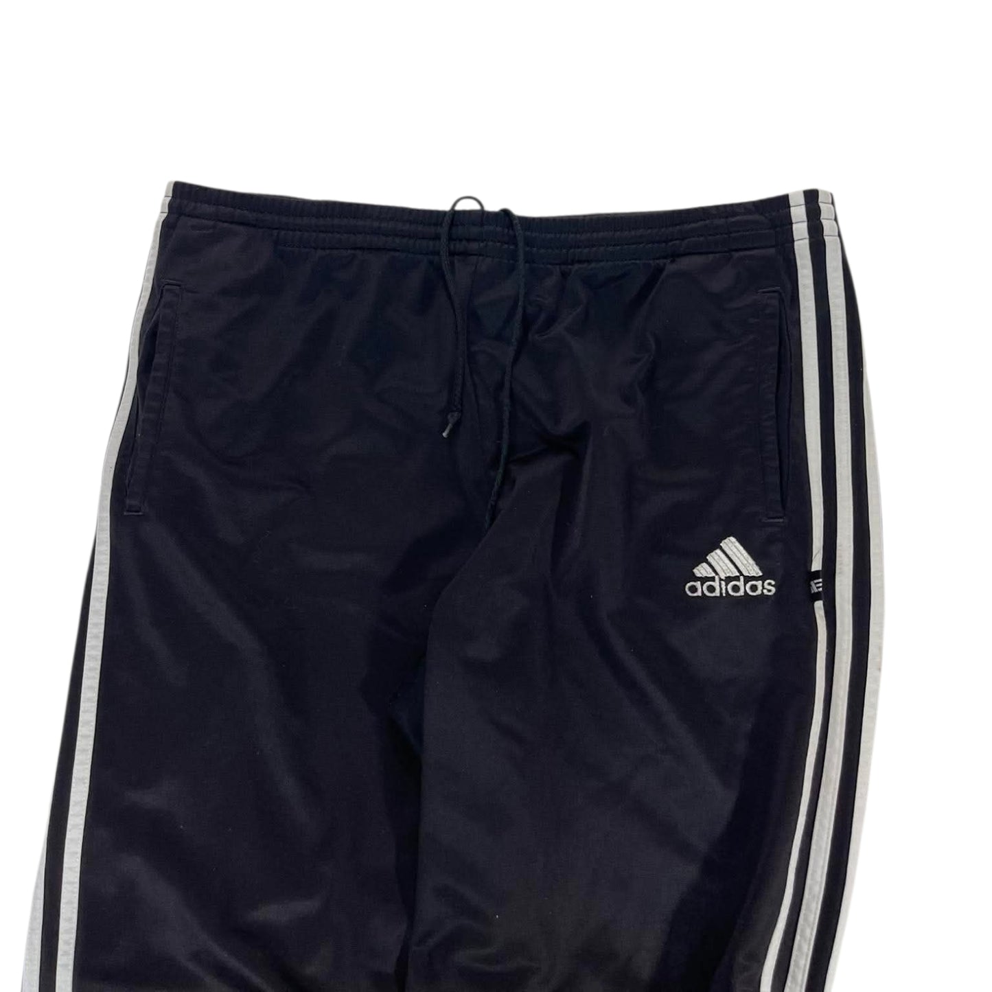 ADIDAS BLACK BAGGY TRACK PANTS (L)