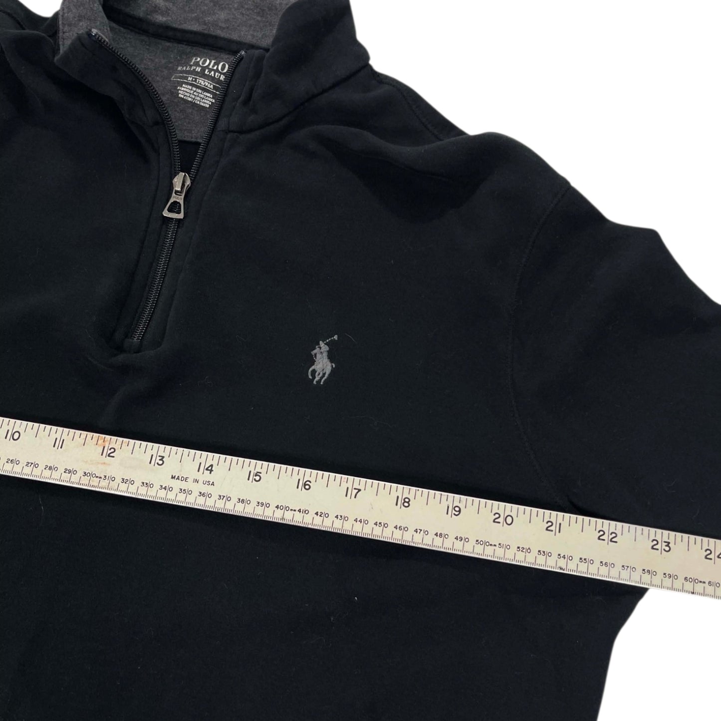 POLO RALPH LAUREN BLACK QUARTER ZIP (M-L)