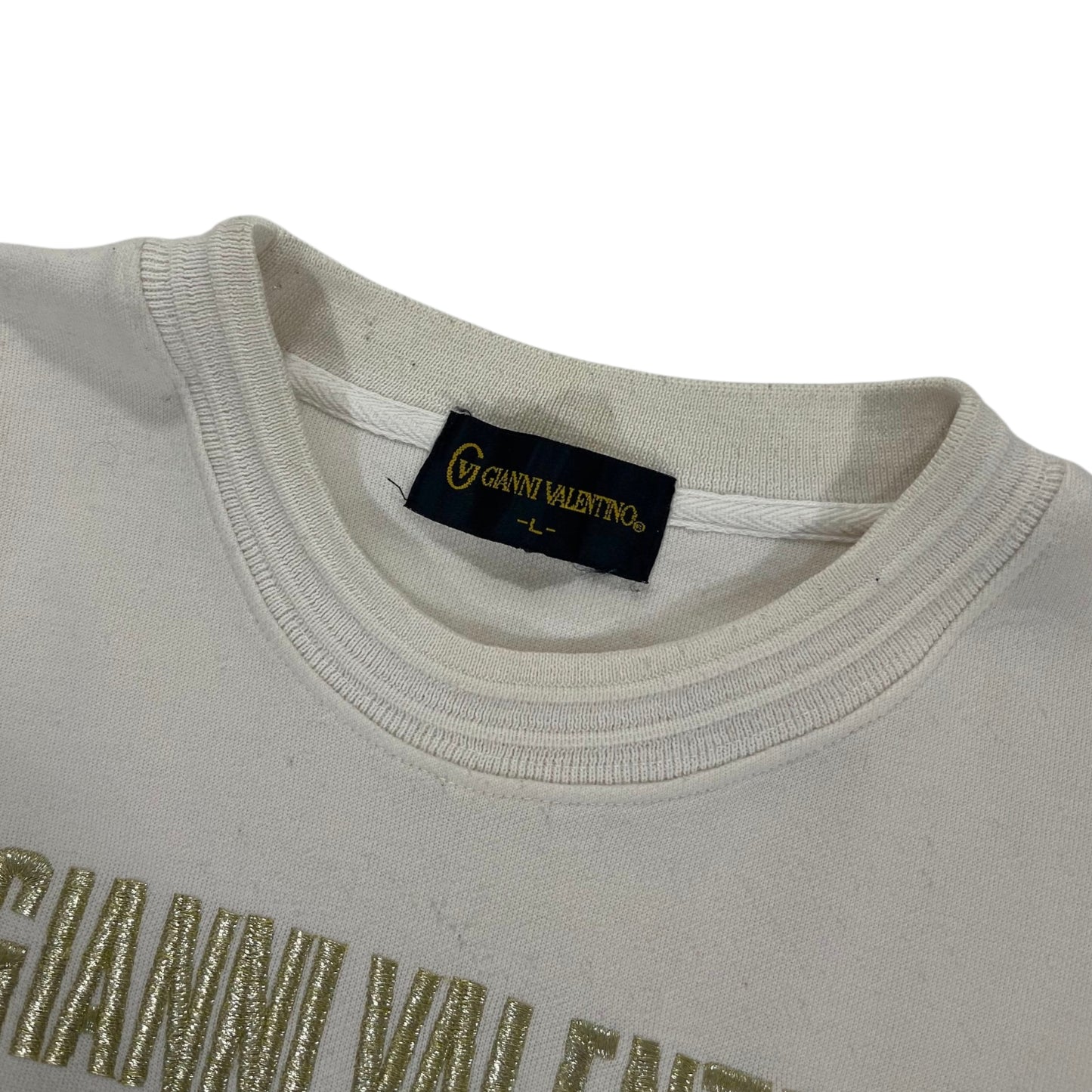 VINTAGE GIANNI VALENTINO WHITE CREWNECK (L)