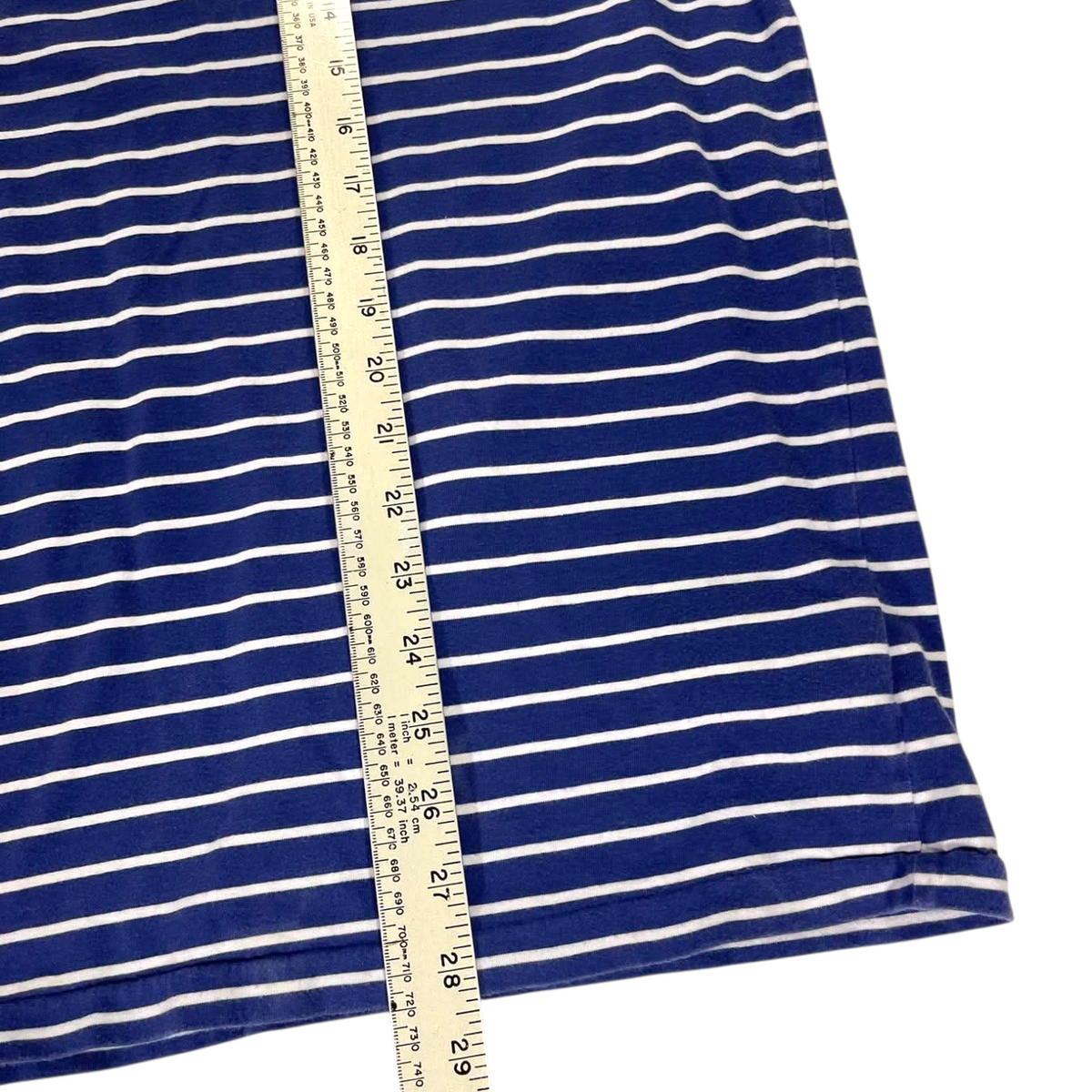 RALPH LAUREN BLUE STRIPED SHIRT (XL)