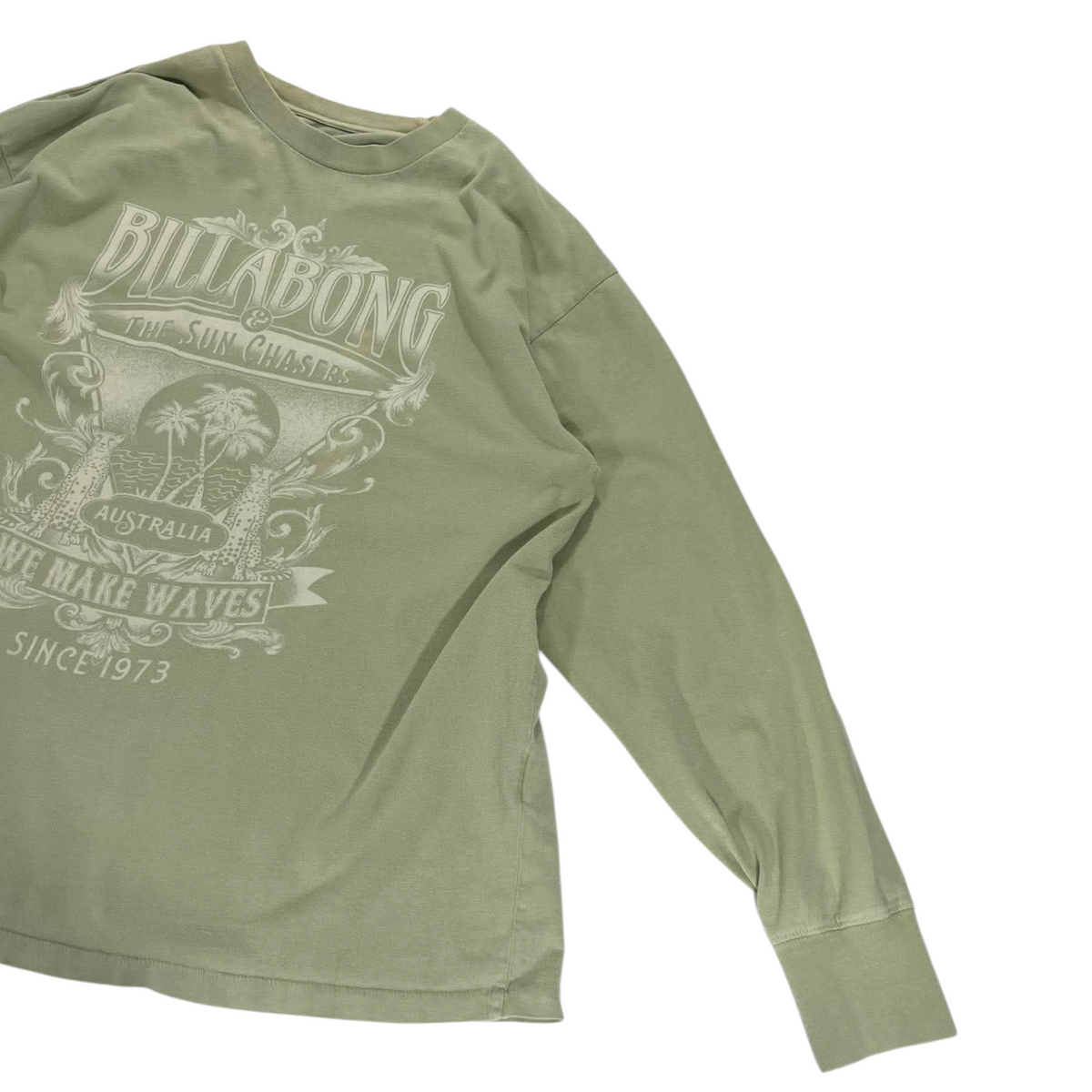 BILLABONG GREEN LONG SLEEVE (10 / XL)