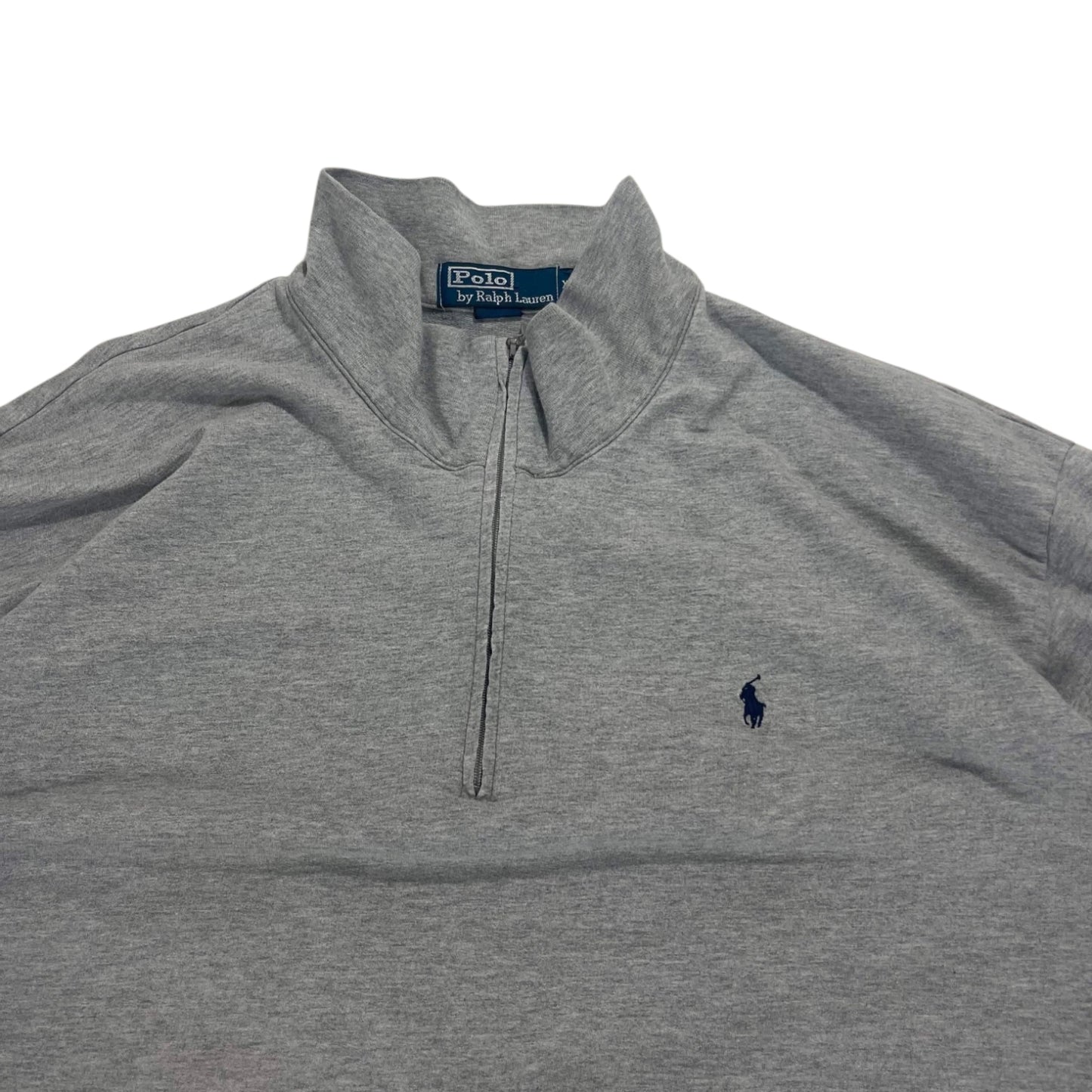 VINTAGE POLO RALPH LAUREN GRAY QUARTER ZIP (XL)