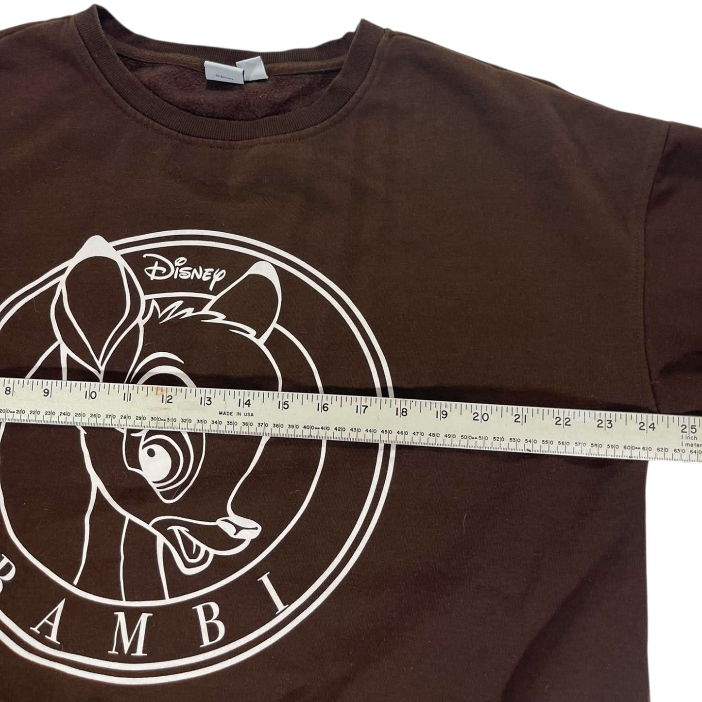 DISNEY BAMBI BROWN CREWNECK SWEATSHIRT (L)