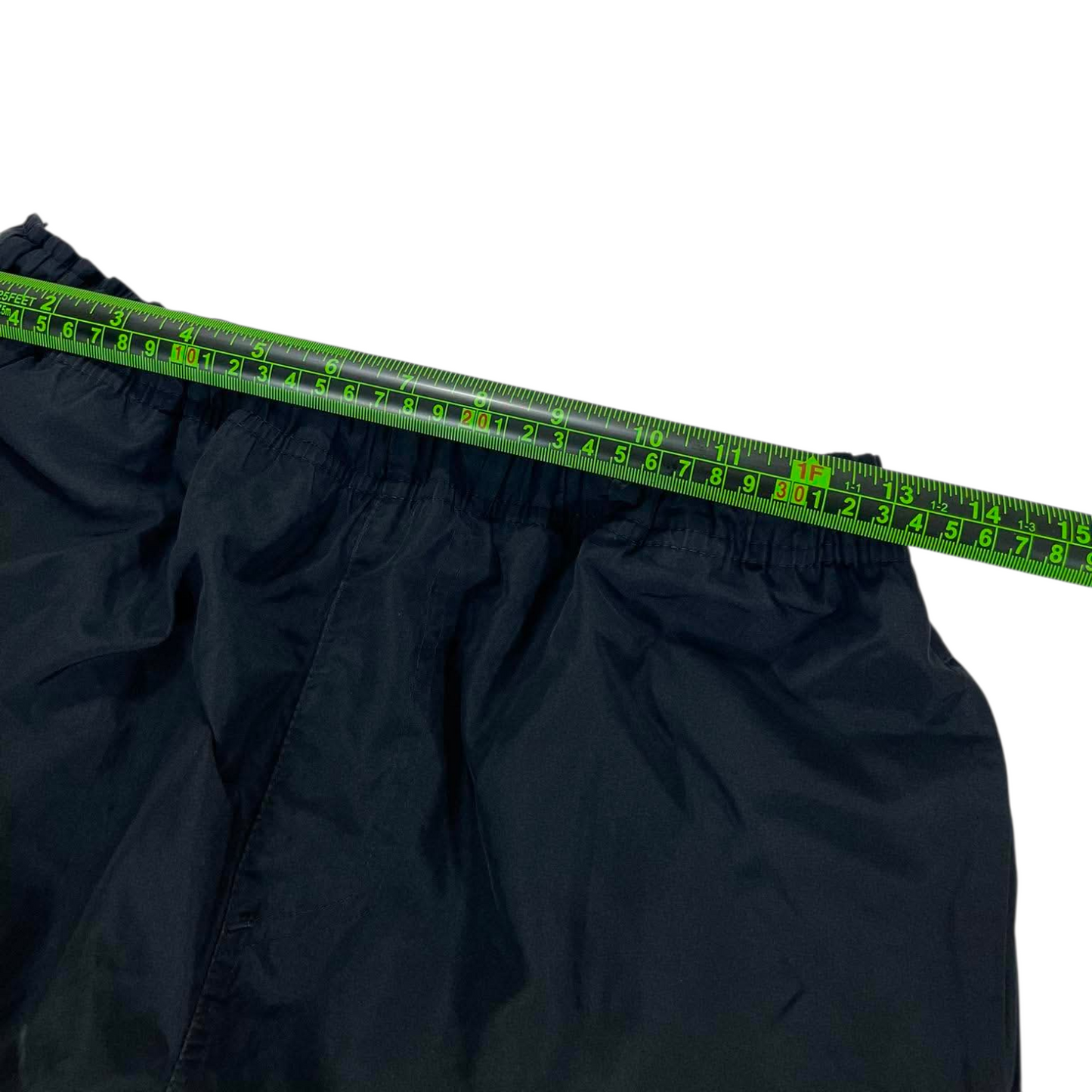VINTAGE ADIDAS BLACK TRACK PANTS WITH WHITE STRIPED (42-44)