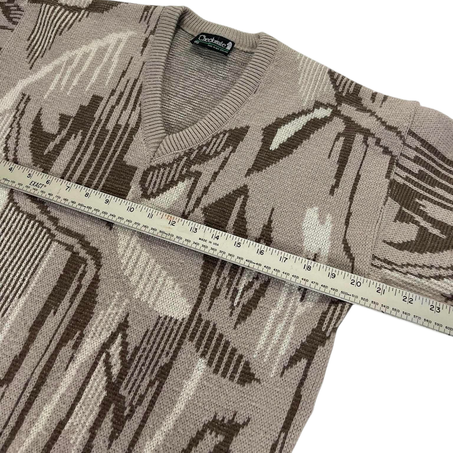 CHECKMATE KNIT SWEATER (S-M)