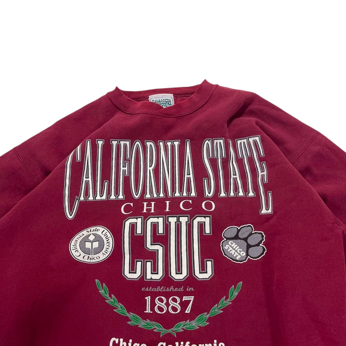 VINTAGE CALIFORNIA STATE UNIVERSITY BURGUNDY CREWNECK (L)