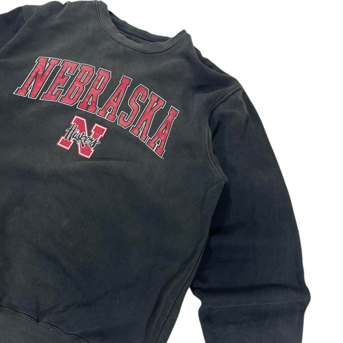 90s NEBRASKA HUSKERS BLACK CREWNECK SWEATSHIRT (XL)