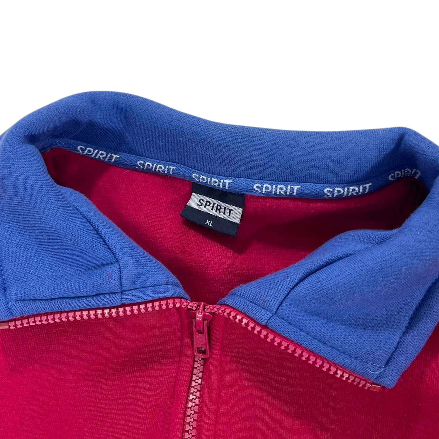 VINTAGE SPIRIT RED QUARTER ZIP SWEATSHIRT (L-XL)