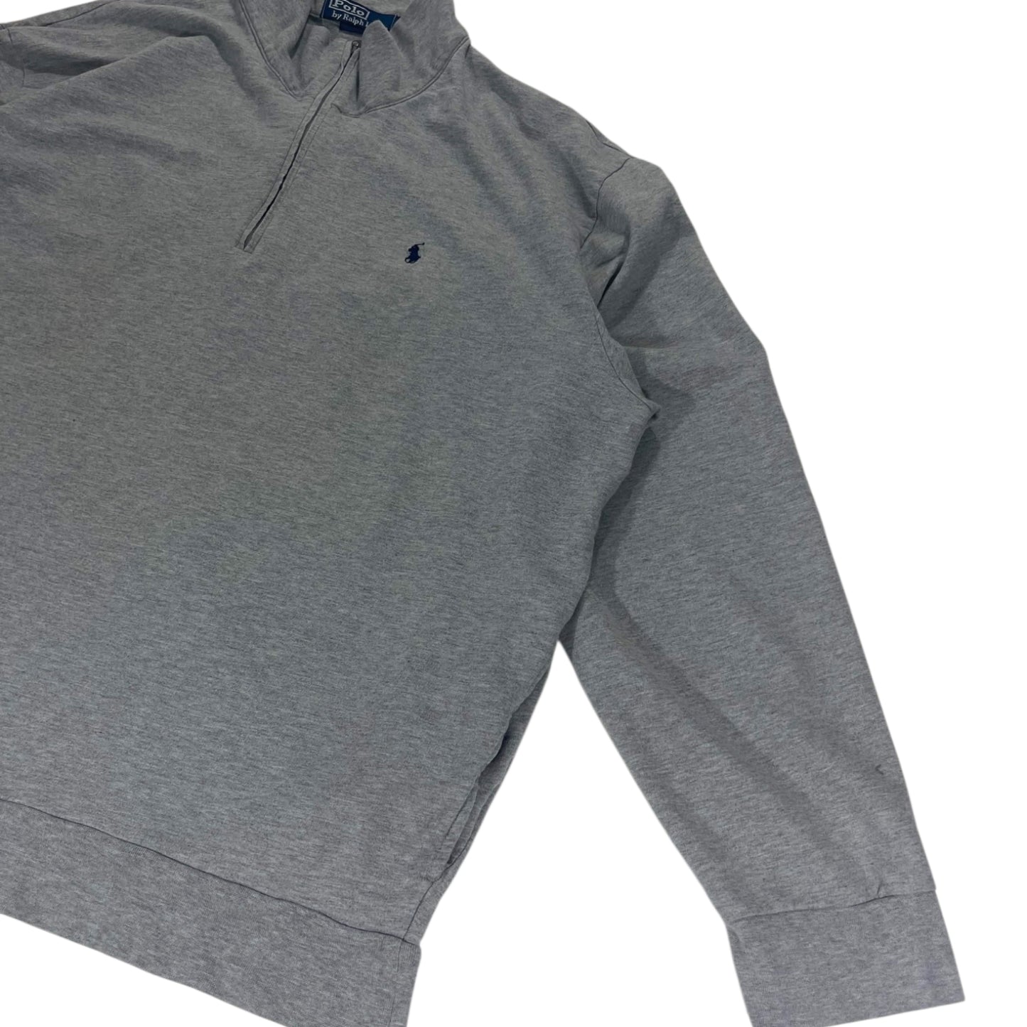 VINTAGE POLO RALPH LAUREN GRAY QUARTER ZIP (XL)
