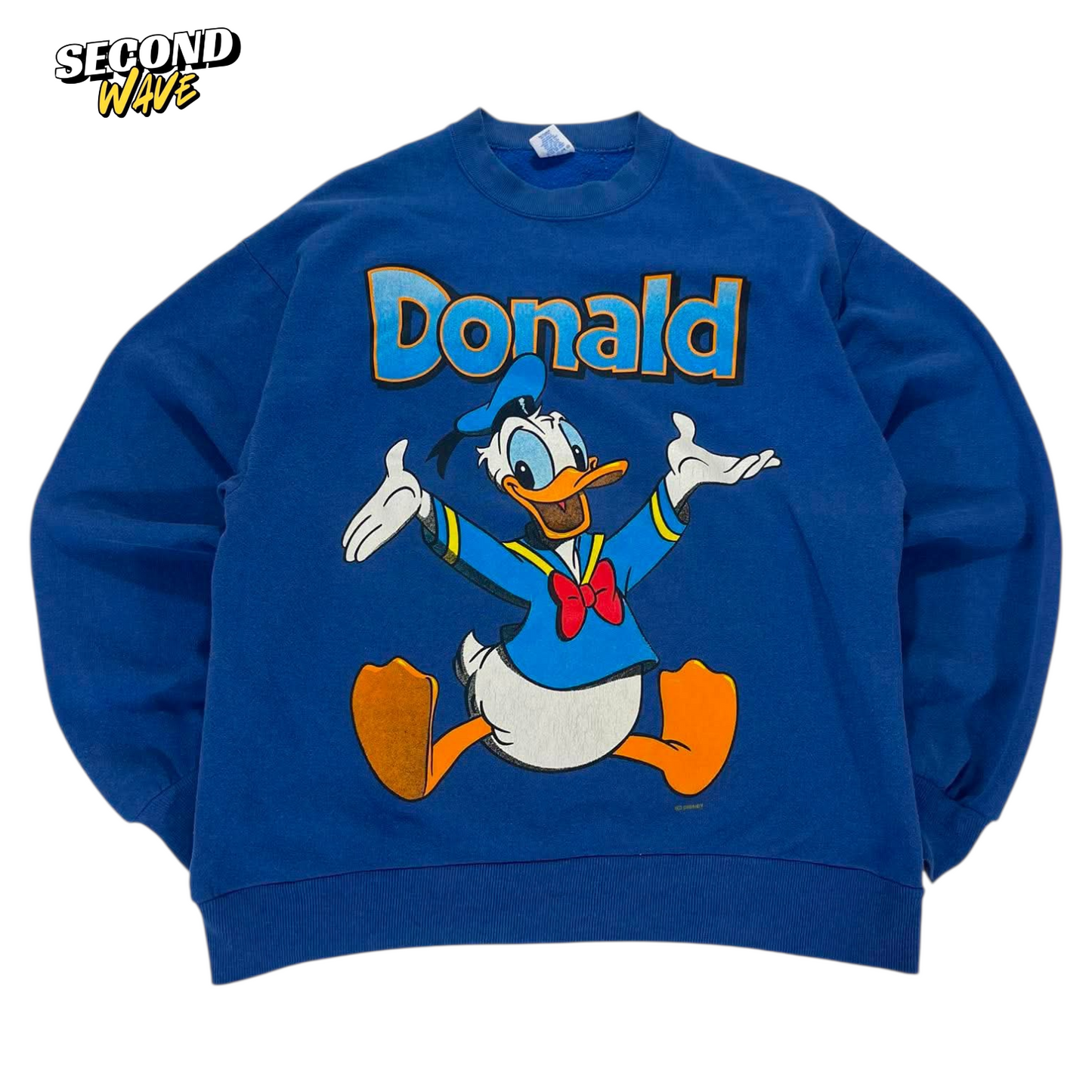 DISNEY DONALD DUCK BLUE CREWNECK SWEATSHIRT (L)