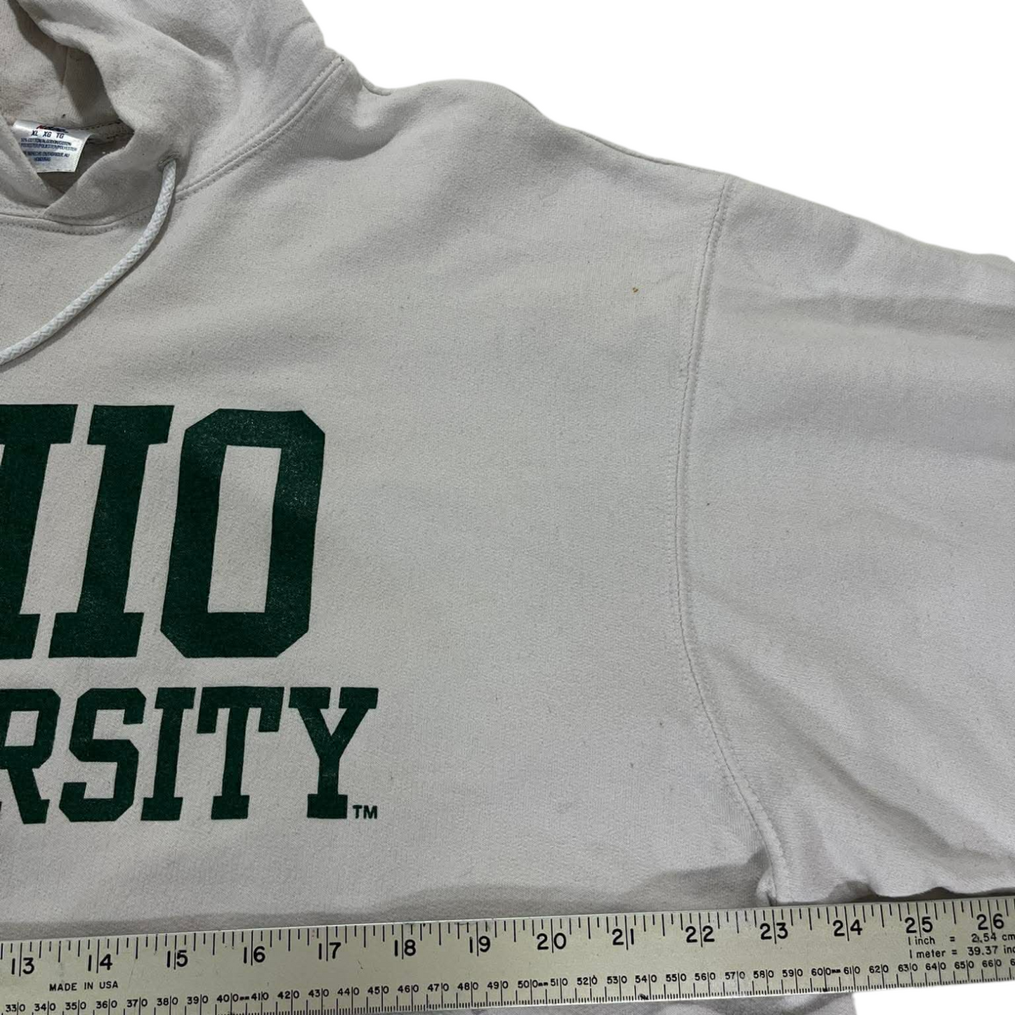 VINTAGE OHIO UNIVERSITY GREY HOODIE (L-XL)