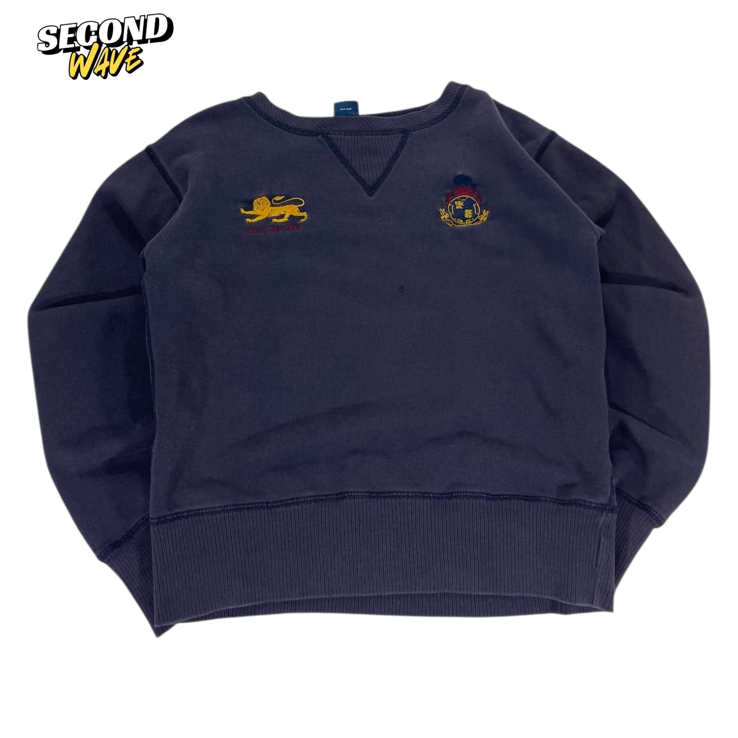 VINTAGE RALPH LAUREN NAVY BLUE CREWNECK (M)