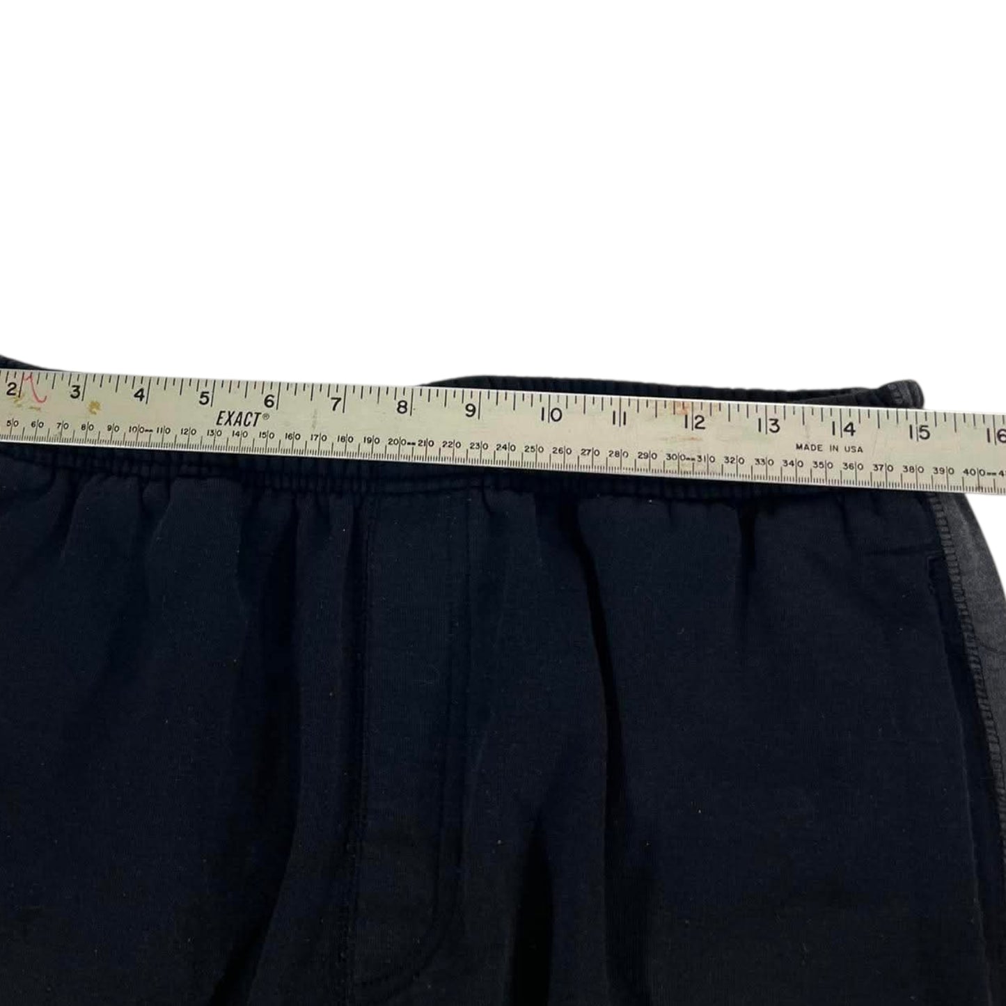 CHISEL BLACK BAGGY WIDE LEG SWEATPANTS (L)
