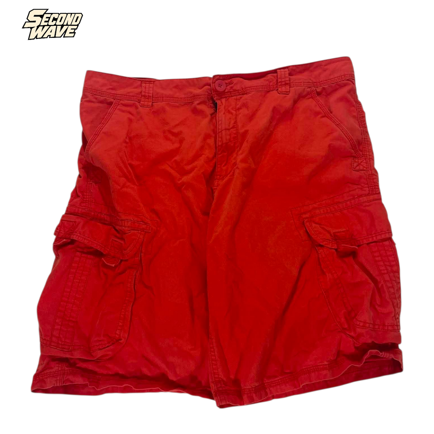 RED CARBON CARGO SHORTS (38)