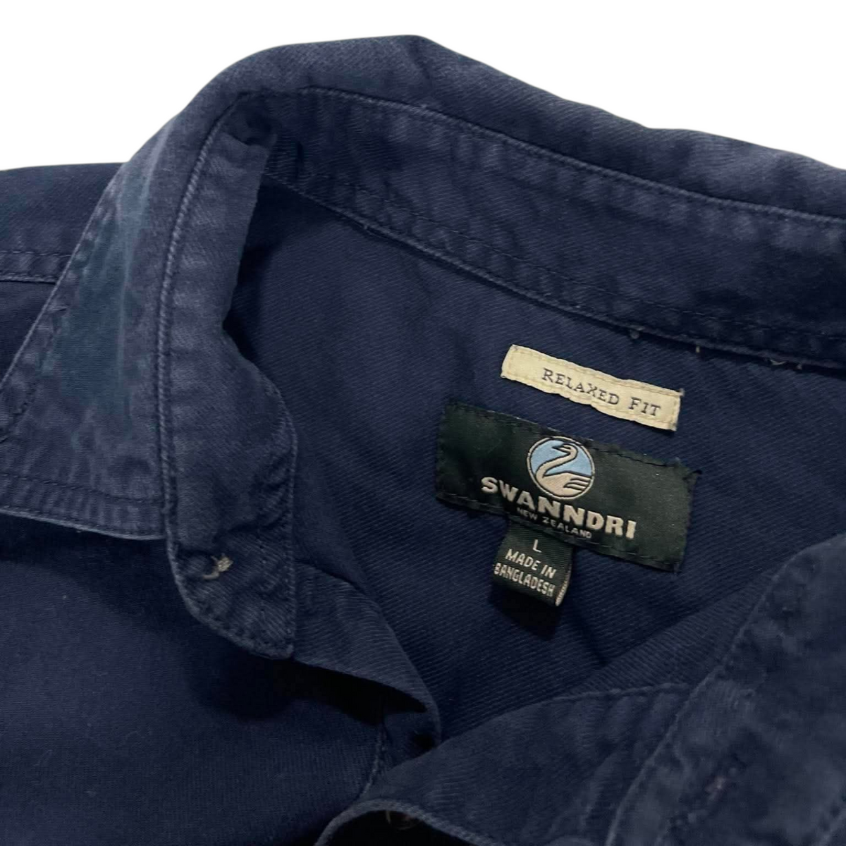 SWANNDRI NAVY BLUE LONG SLEEVE (L)