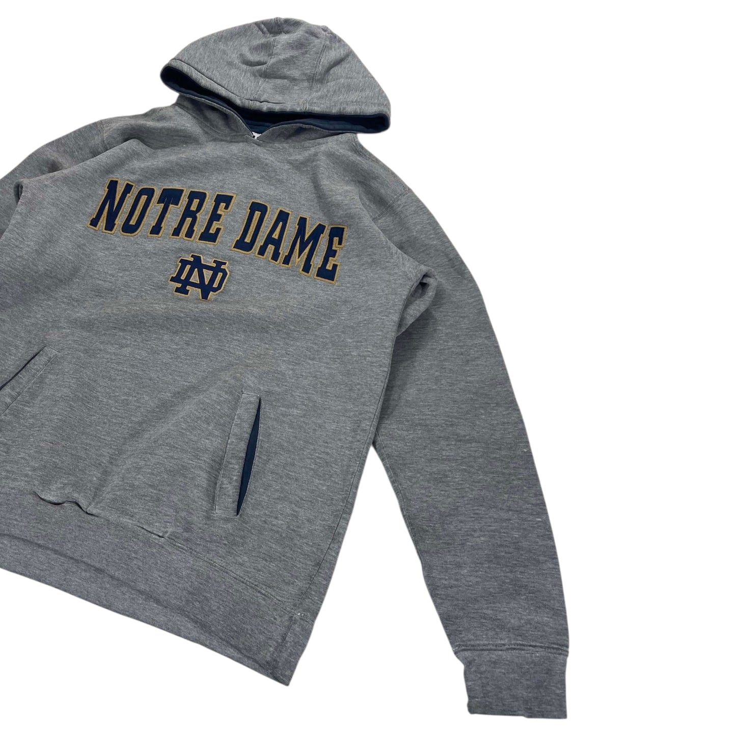 VINTAGE EMBROIDERED NOTRE DAME HOODIE (L)