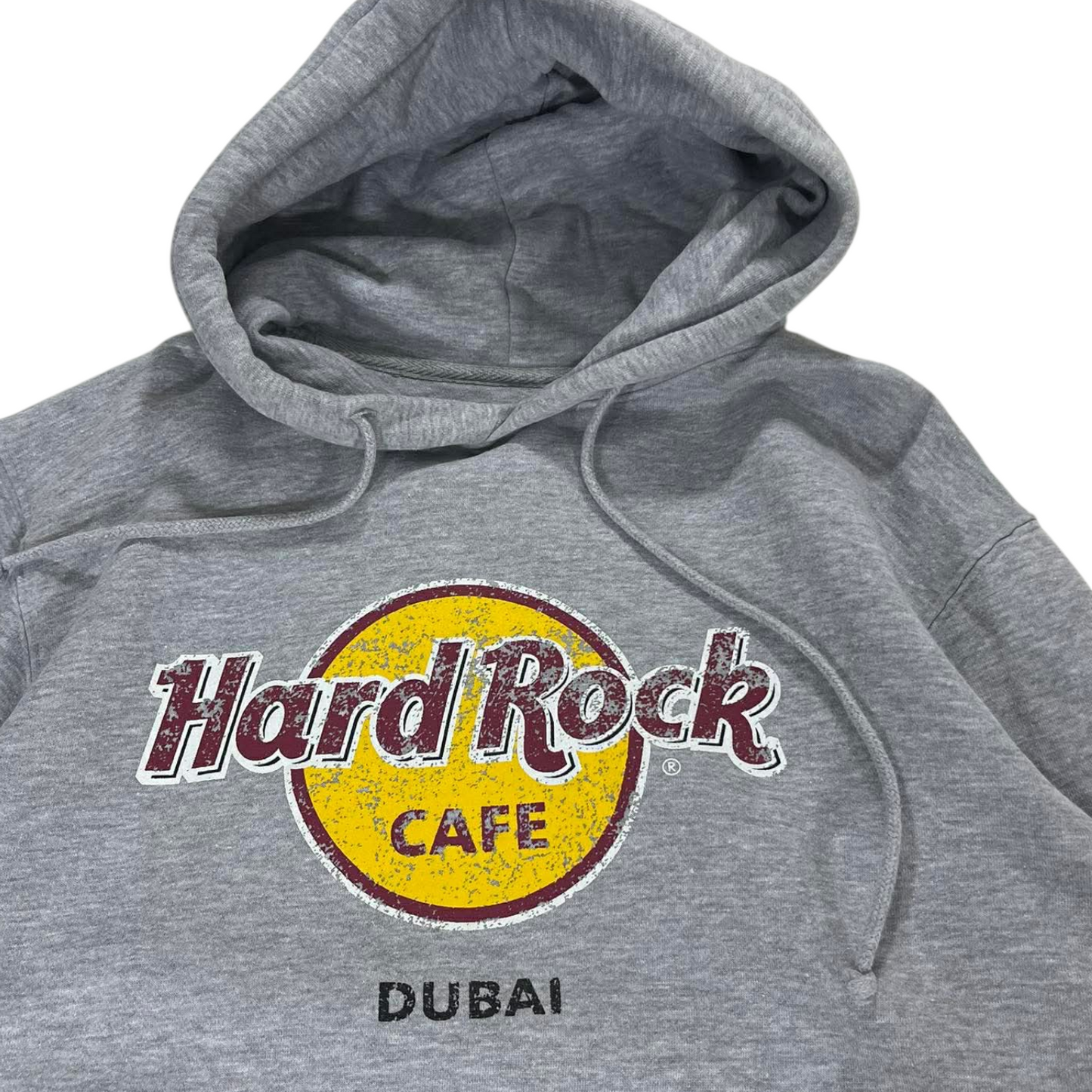 VINTAGE HARD ROCK CAFE GREY DUBAI HOODIE (L)