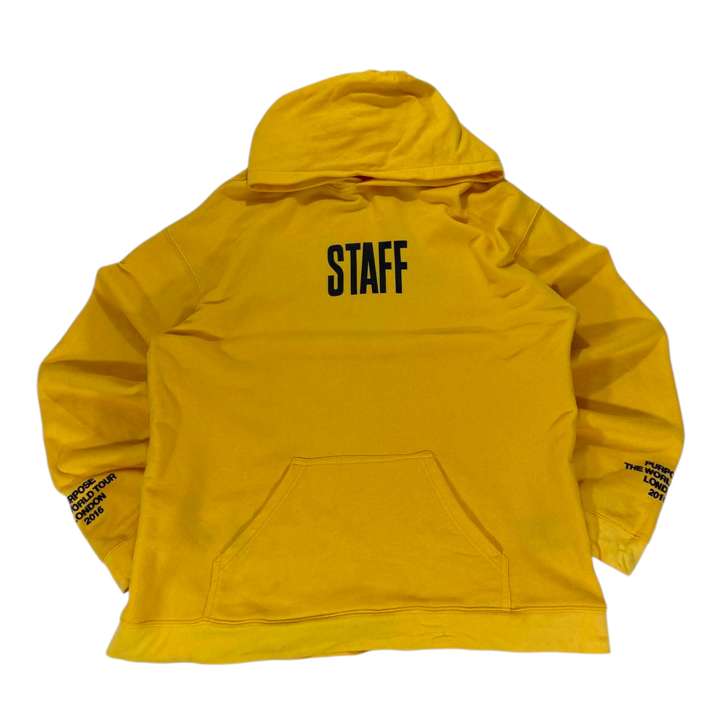 PURPOSE TOUR LONDON YELLOW HOODIE (L)