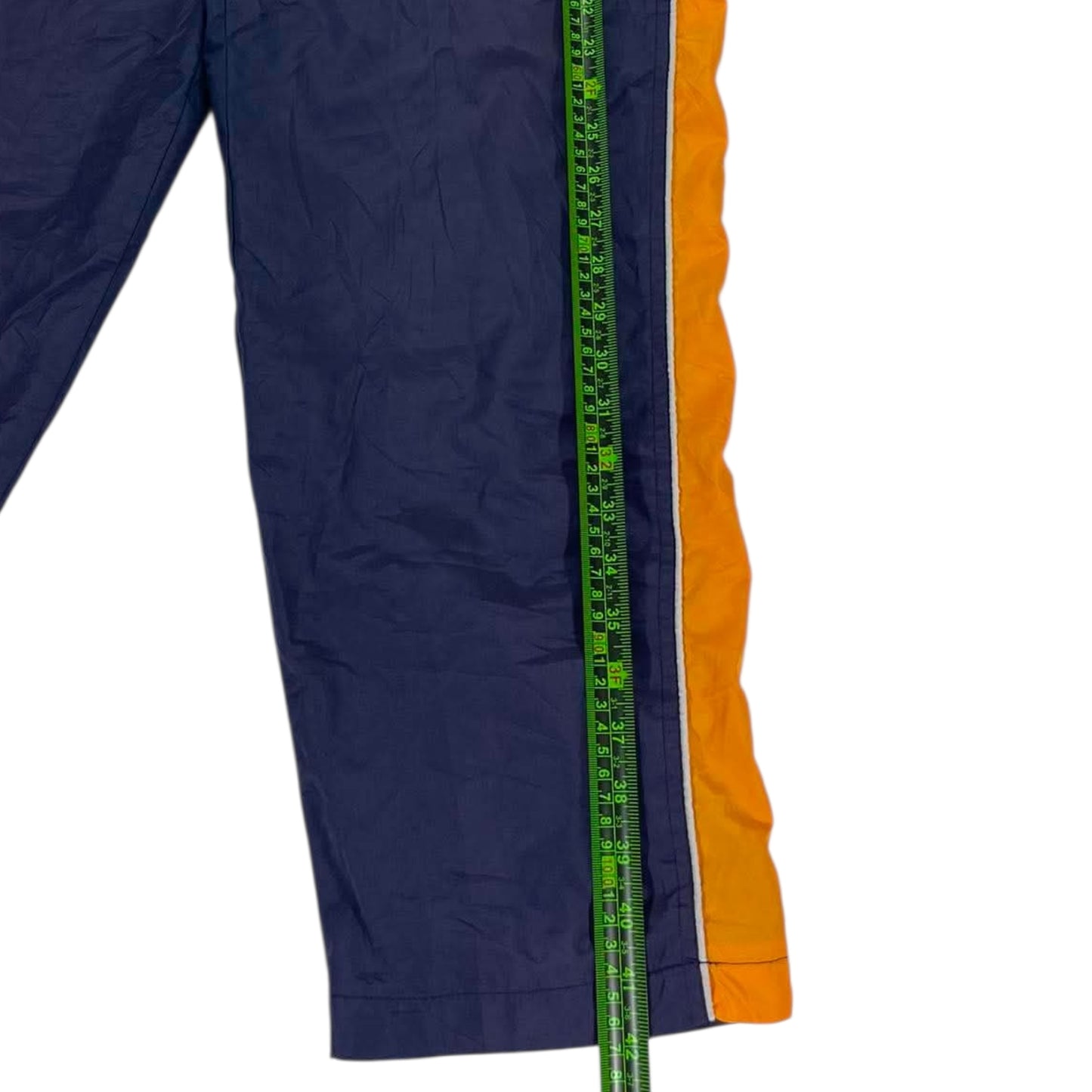 VINTAGE BAGGY NIKE ORANGE NAVY TRACK PANTS (L)