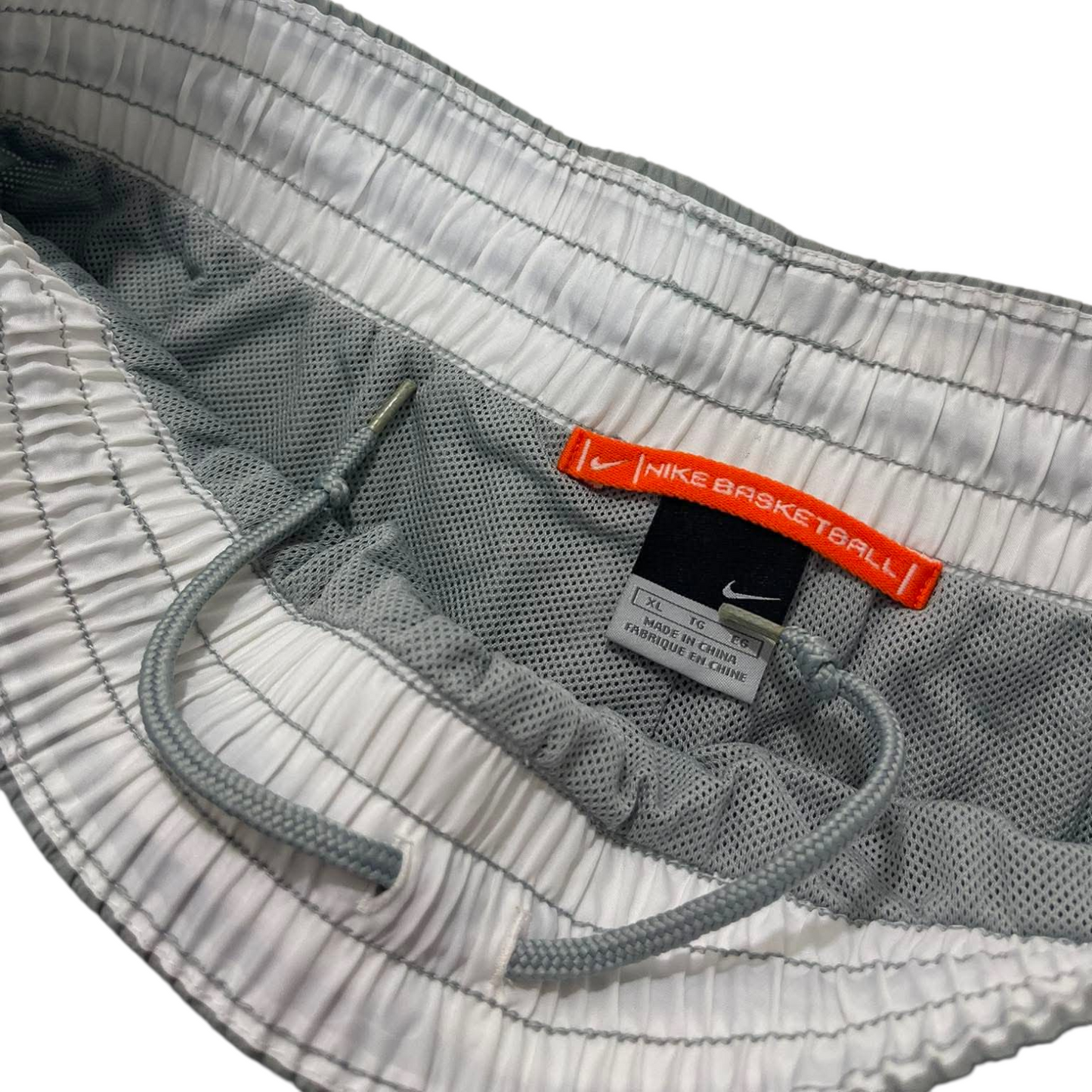 VINTAGE NIKE GREY AND WHITE TRACK PANTS (XL) ¹¹
