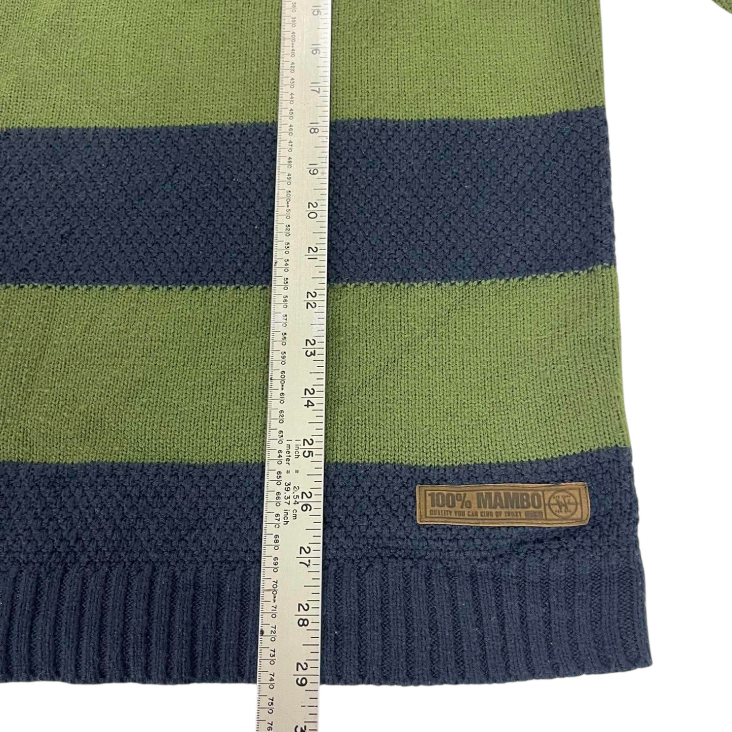 MAMBO GREEN STRIPED SWEATER (L-XL)