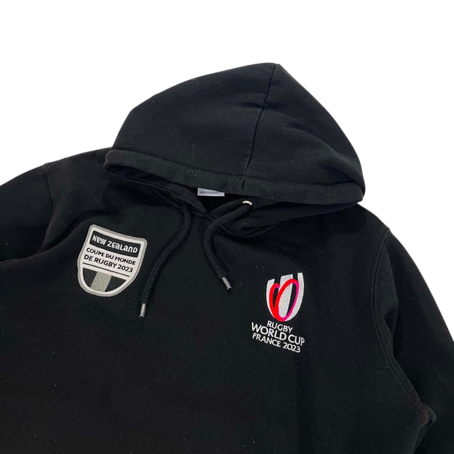 NEW ZEALAND RUGBY BLACK HOODIE (M)