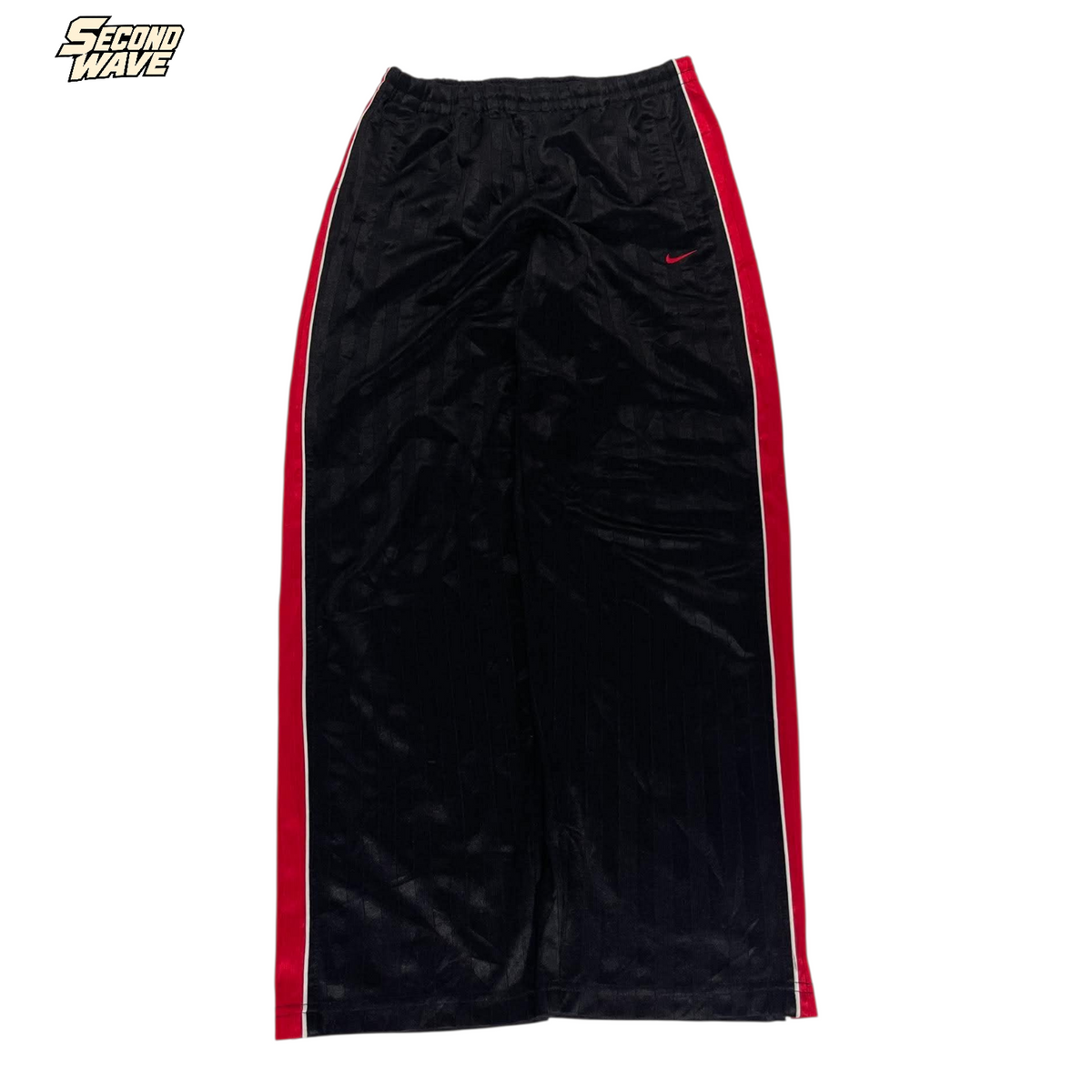 NIKE BLACK PINSTRIPE TRACK PANTS⁵ (M)