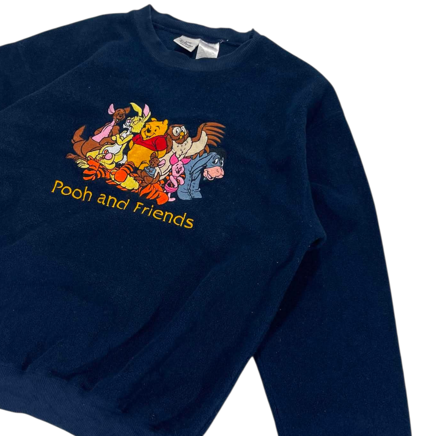 VINTAGE EMBROIDERED DISNEY WINNIE THE POOH NAVY SWEATSHIRT (L)
