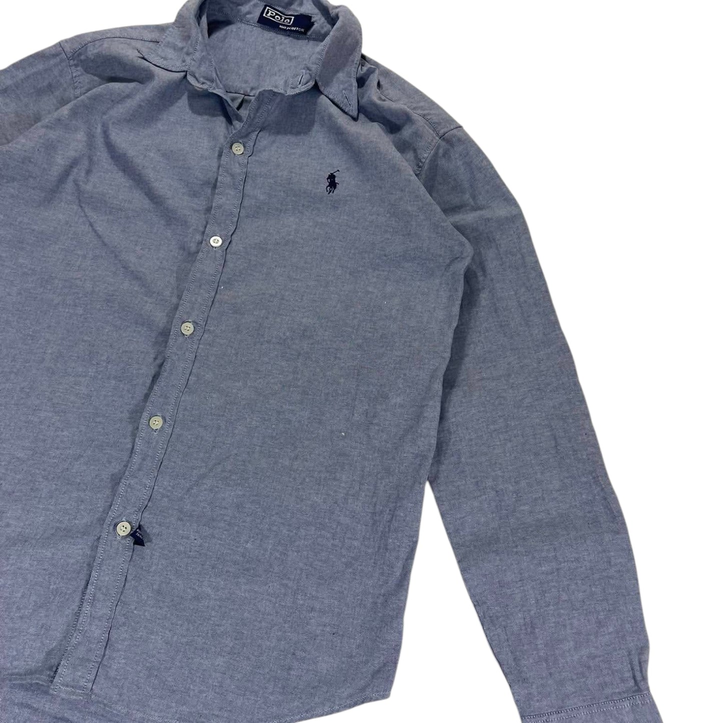 VINTAGE RALPH LAUREN BLUE BUTTON UP (M-L)