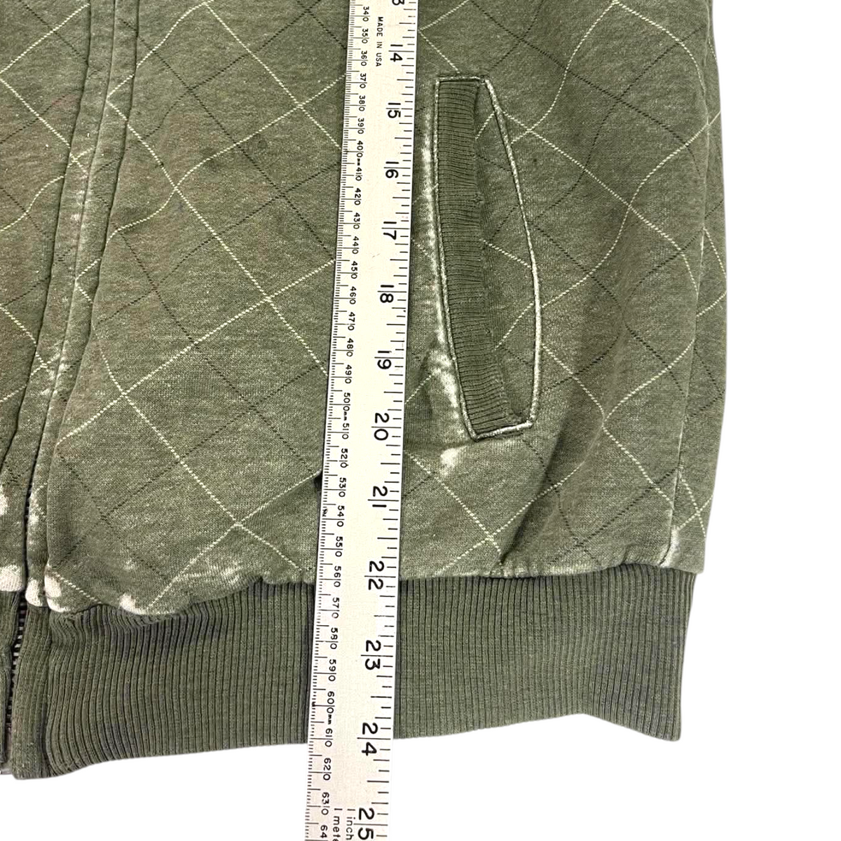 Y2K BILLABONG QUILTED GREEN HOODIE (S)