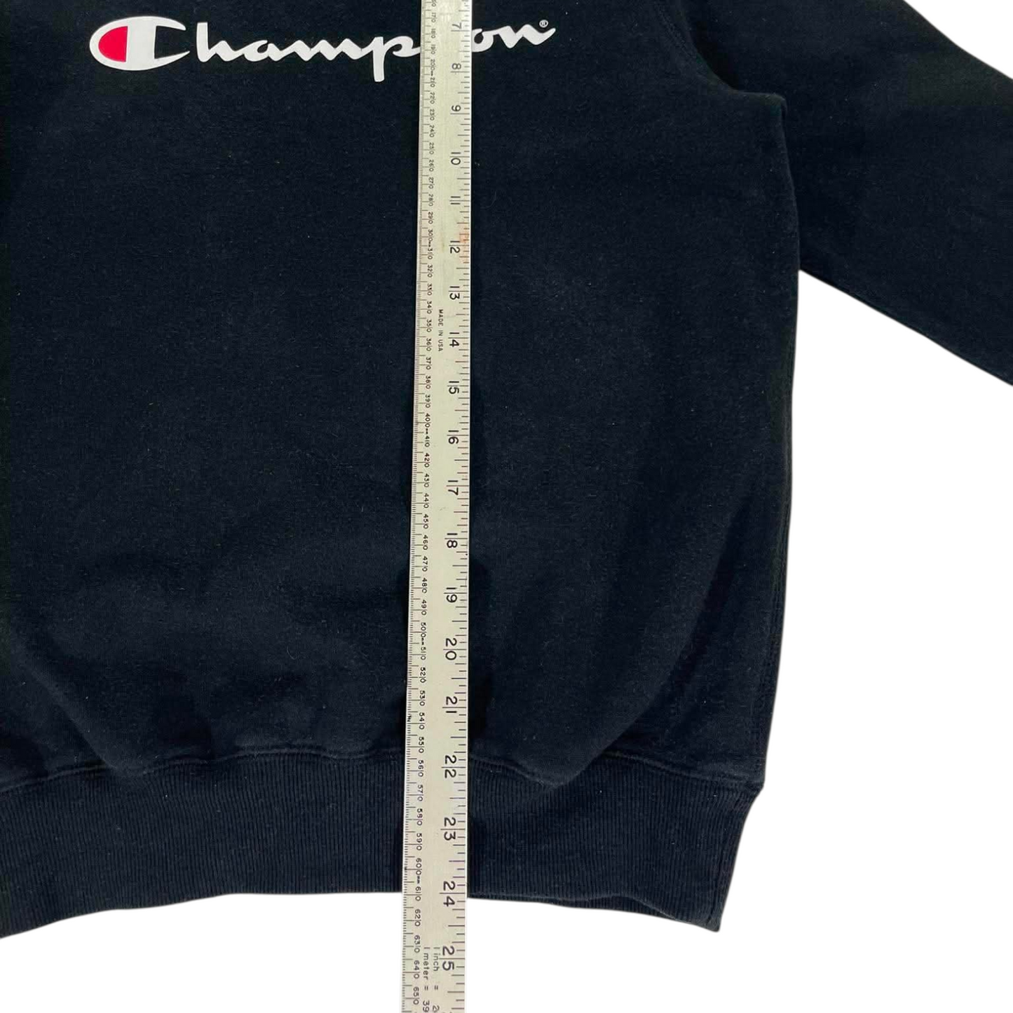 CHAMPION BLACK CREWNECK SWEATSHIRT (M)