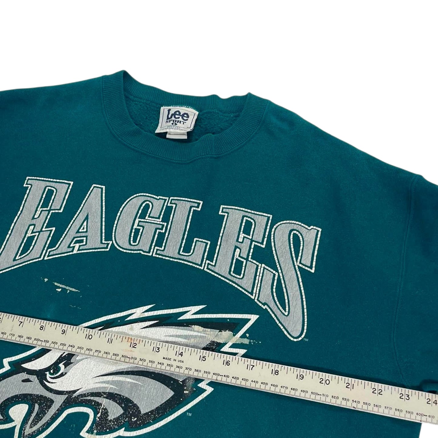 LEE SPORT PHILADELPHIA EAGLES GREEN CREWNECK (L)