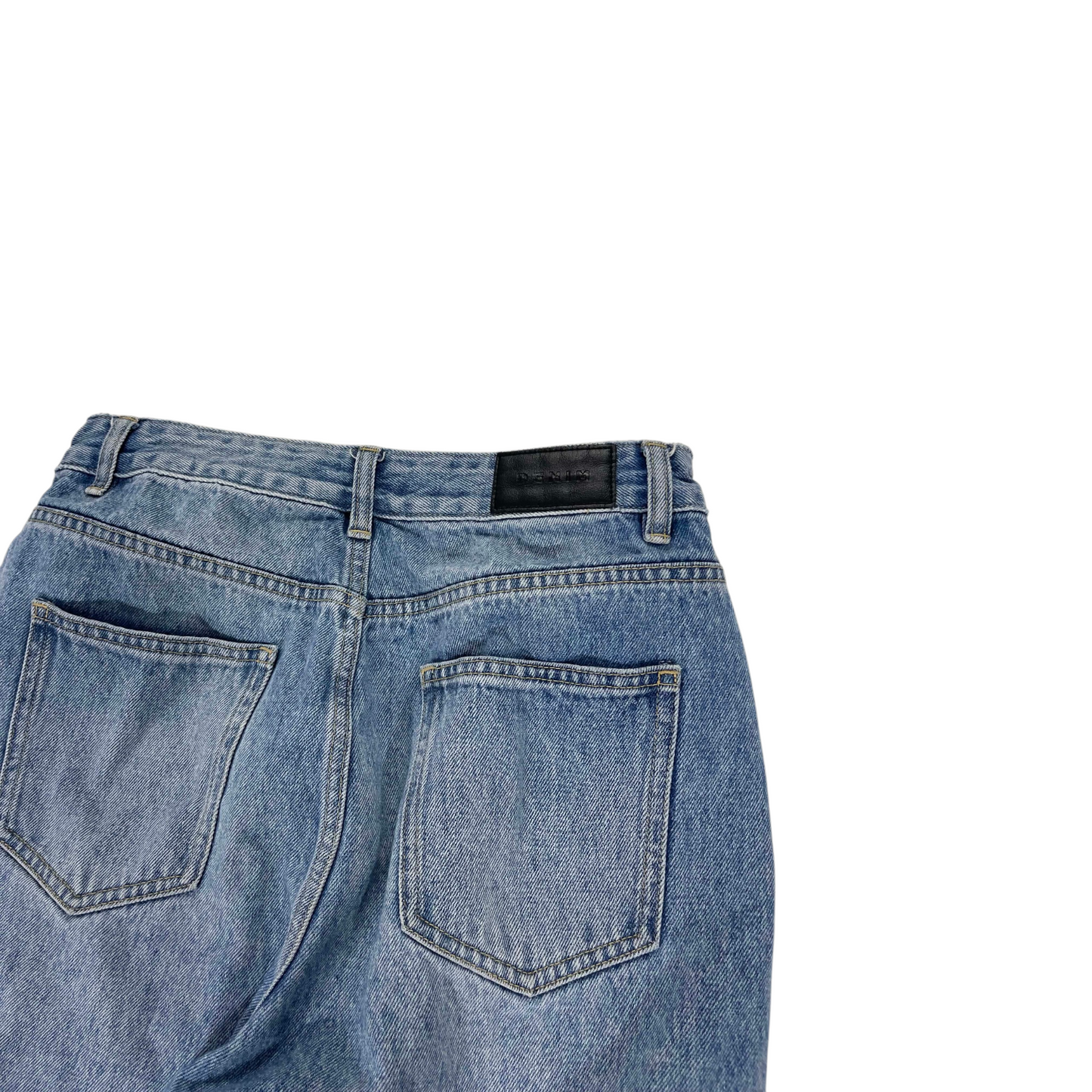90S BAGGY WIDE LEG BLUE DENIM JEANS (28)