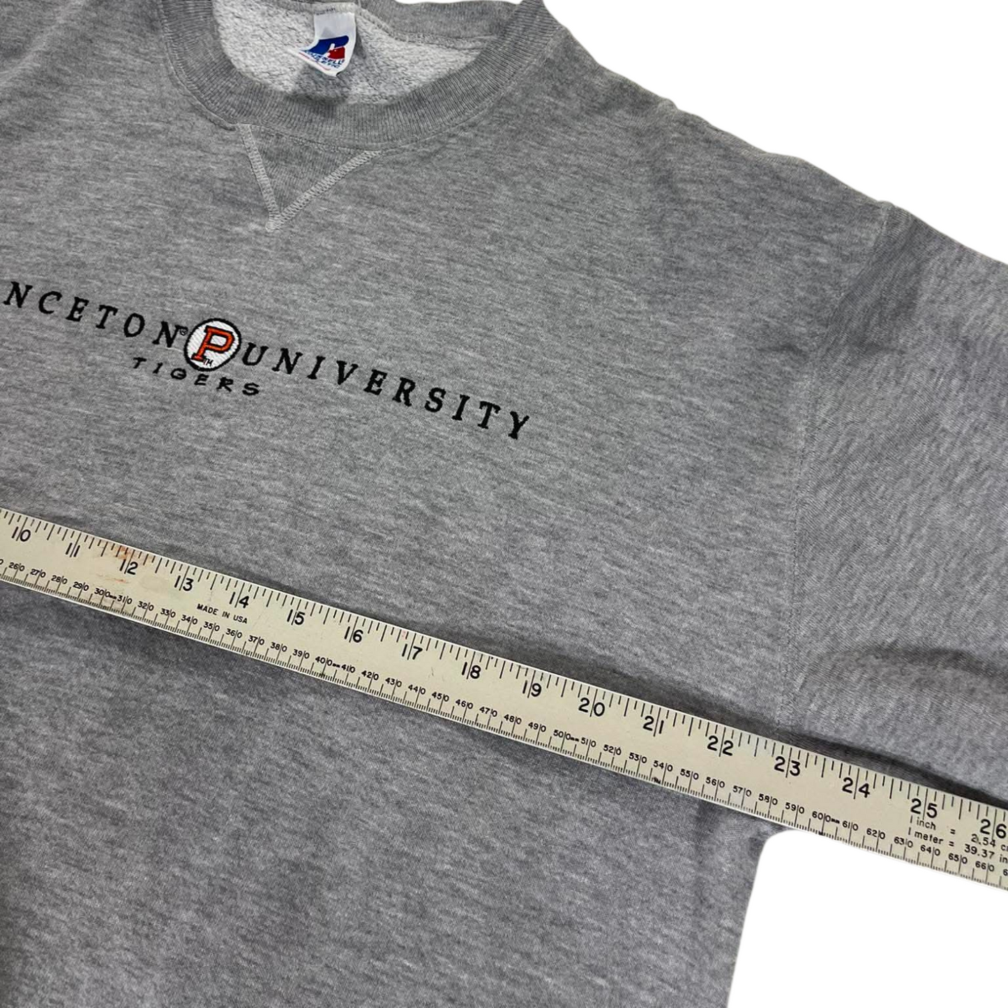 VINTAGE PRINCETON RUSSELL GREY CREWNECK (L)