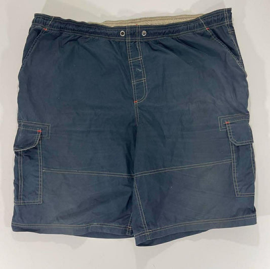 VINTAGE CHISEL NAVY BLUE CARGO SHORTS WITH ADJUSTABLE WAIST AND POCKETS (40)