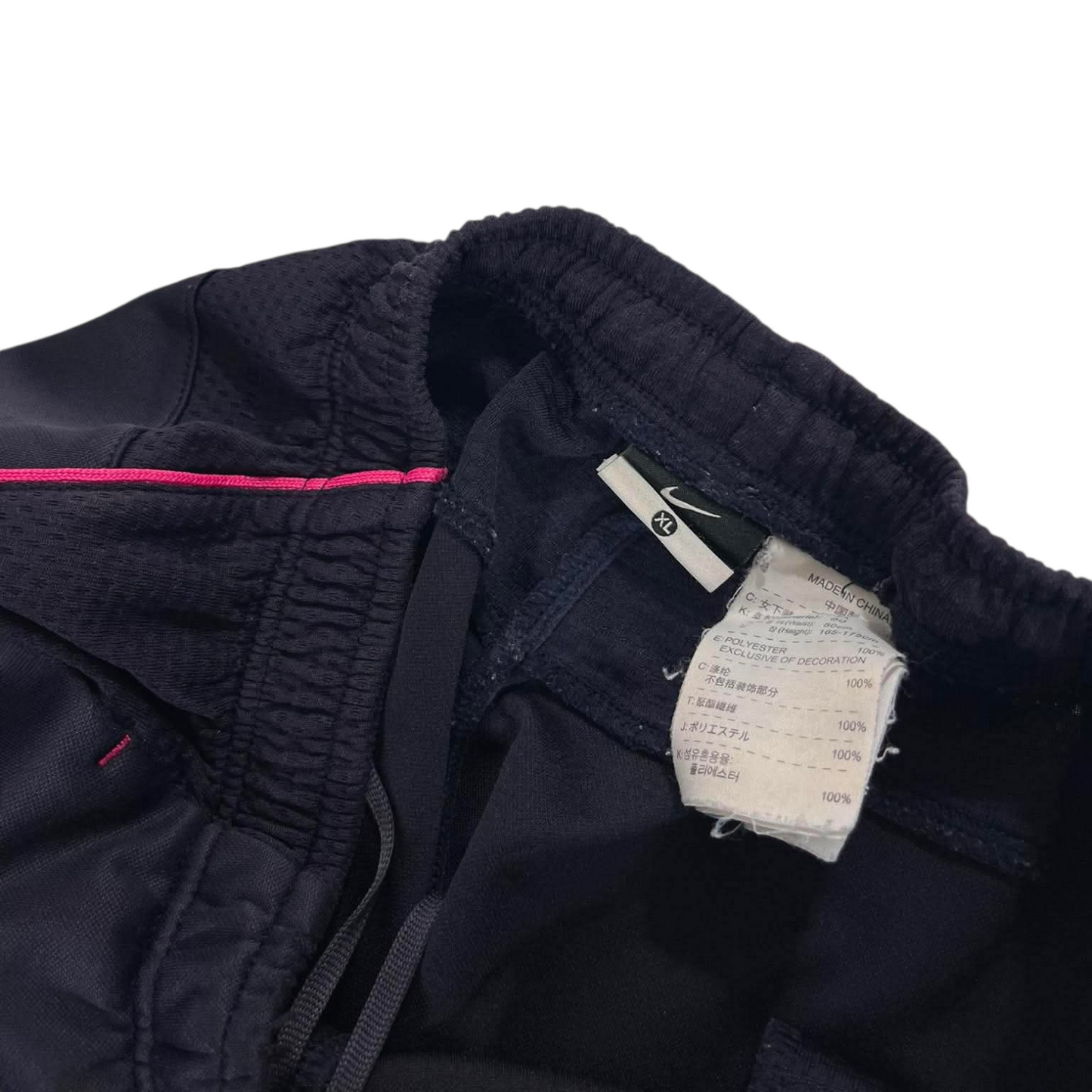 VINTAGE NIKE WITH PINK HIT TRACK PANTS (M-L) ⁹