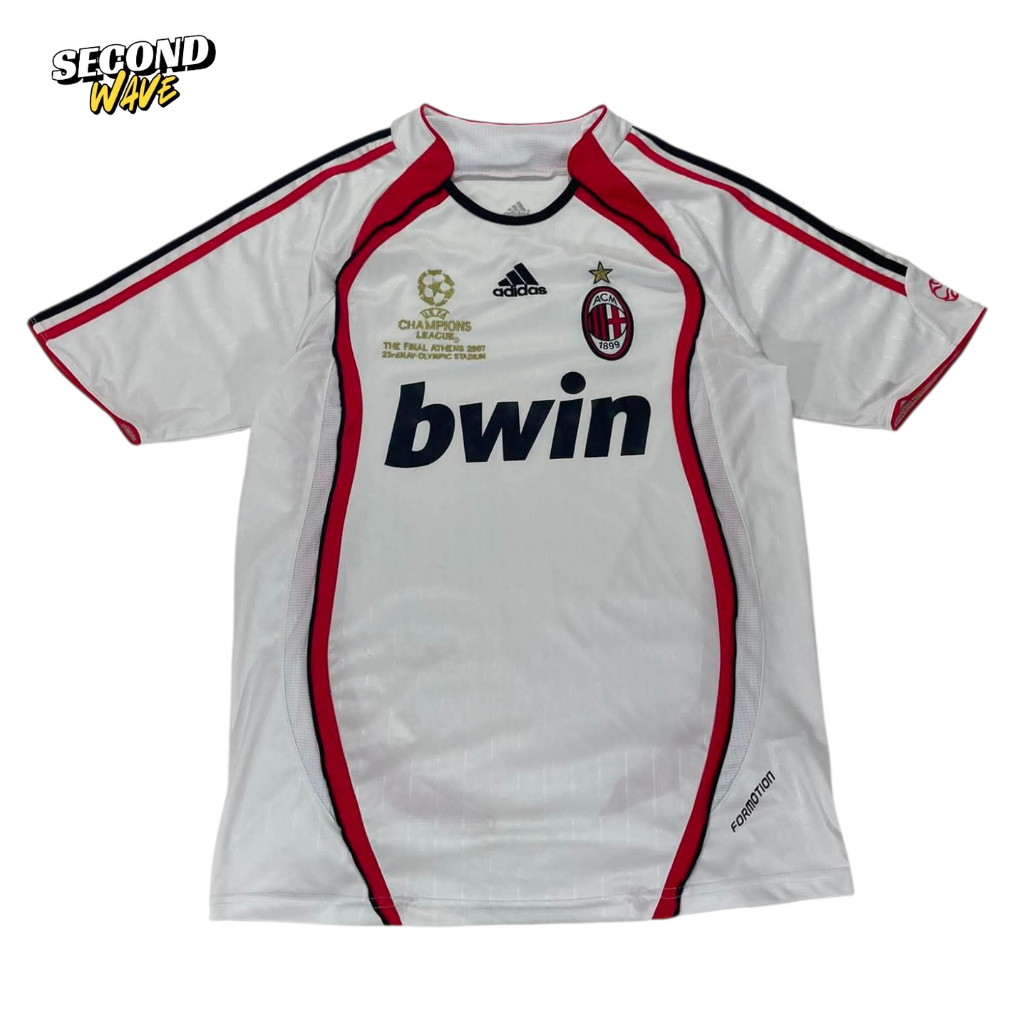 2007/08 AC MILAN WHITE AWAY FOOTBALL SHIRT (M)