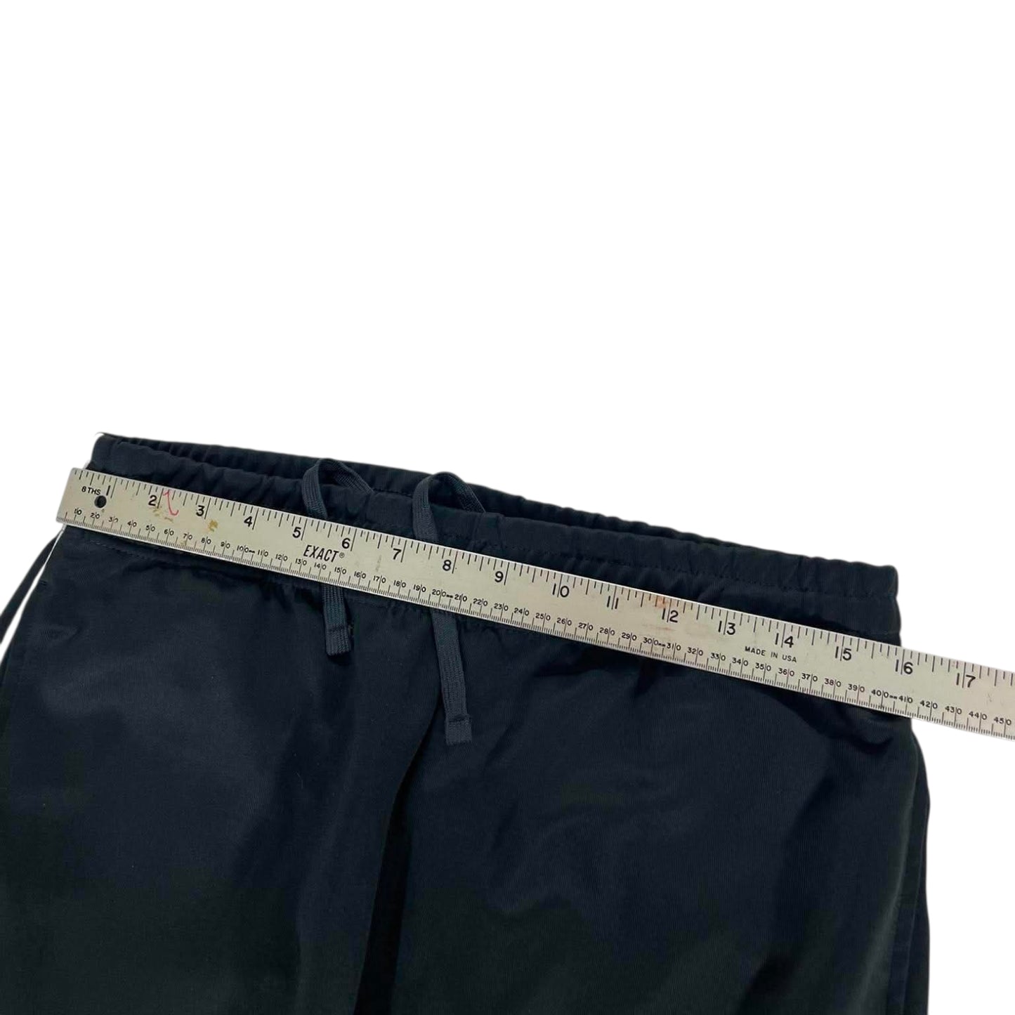 NIKE BLACK TRACK PANTS WITH WHITE STRIPES (L)
